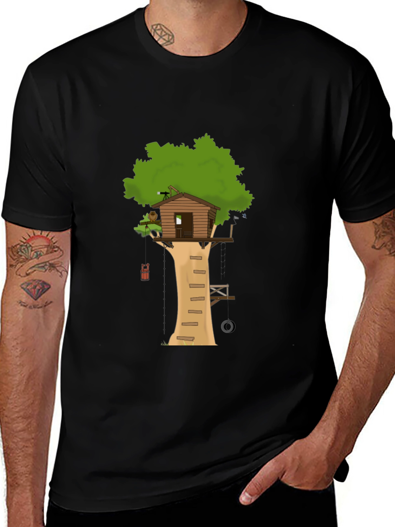 Variant 17 of Treehouse Graphic T-Shirt - Black