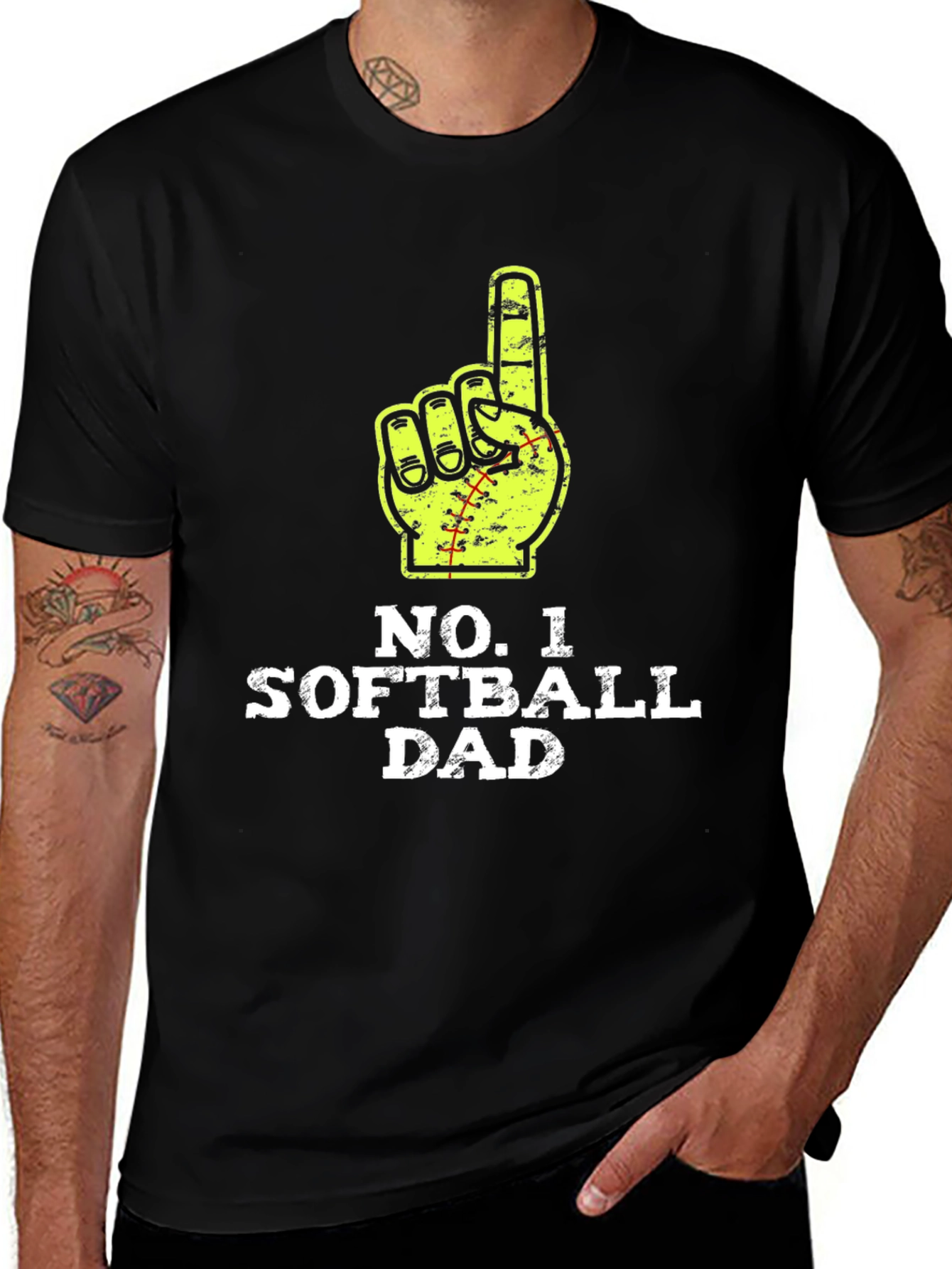 Variant 25 of No. 1 Softball Dad T-Shirt - Gift for Dad