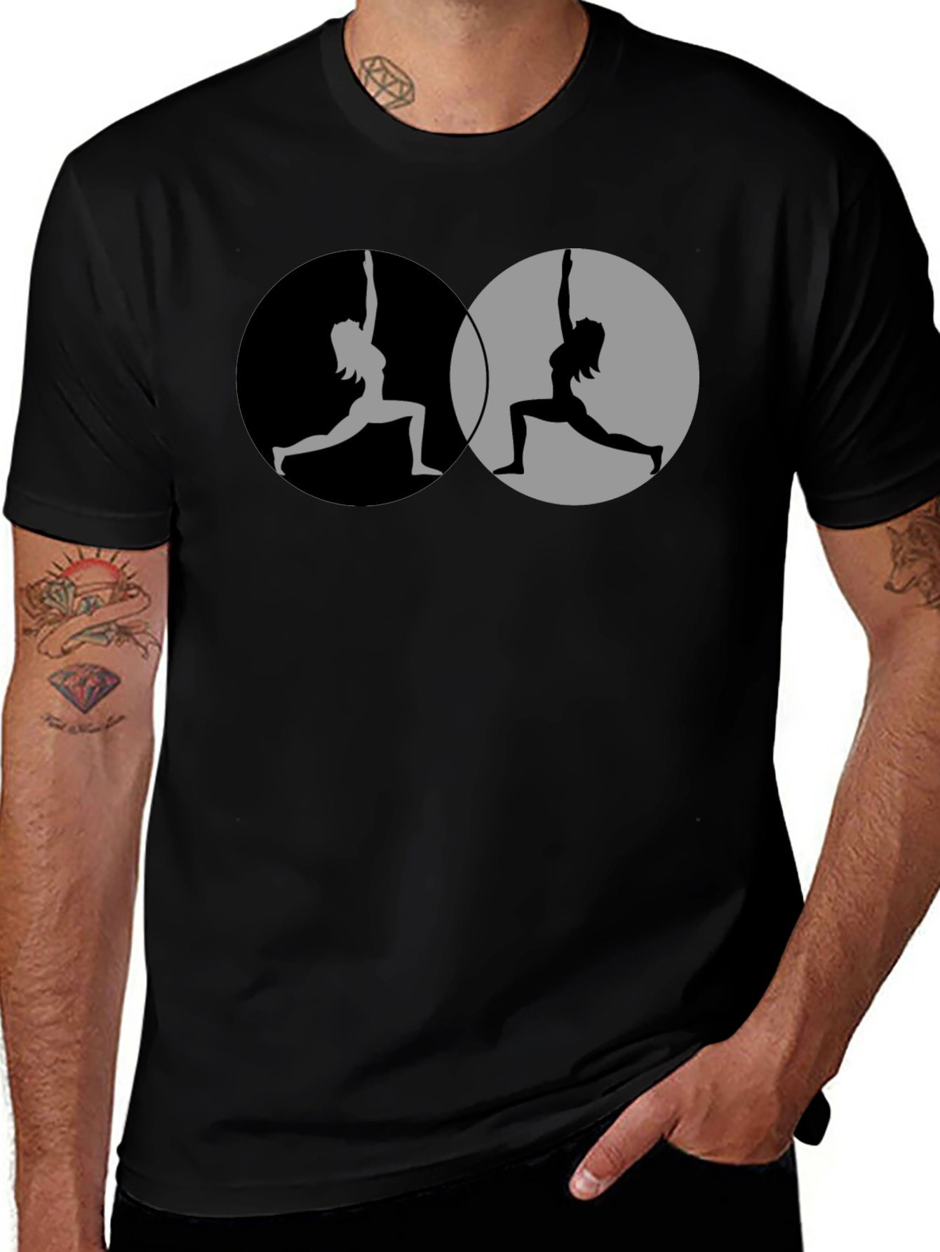 Variant 8 of Yin Yang Yoga T-Shirt - Balance & Style