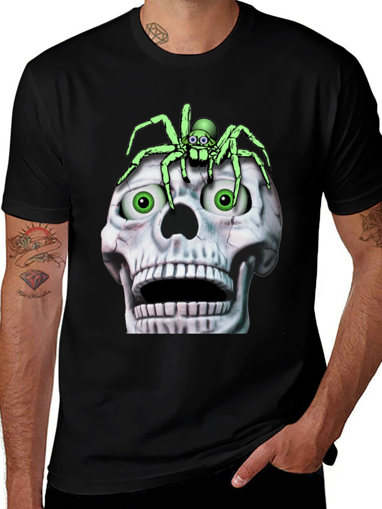 Variant 24 of Skull & Spider Graphic Tee