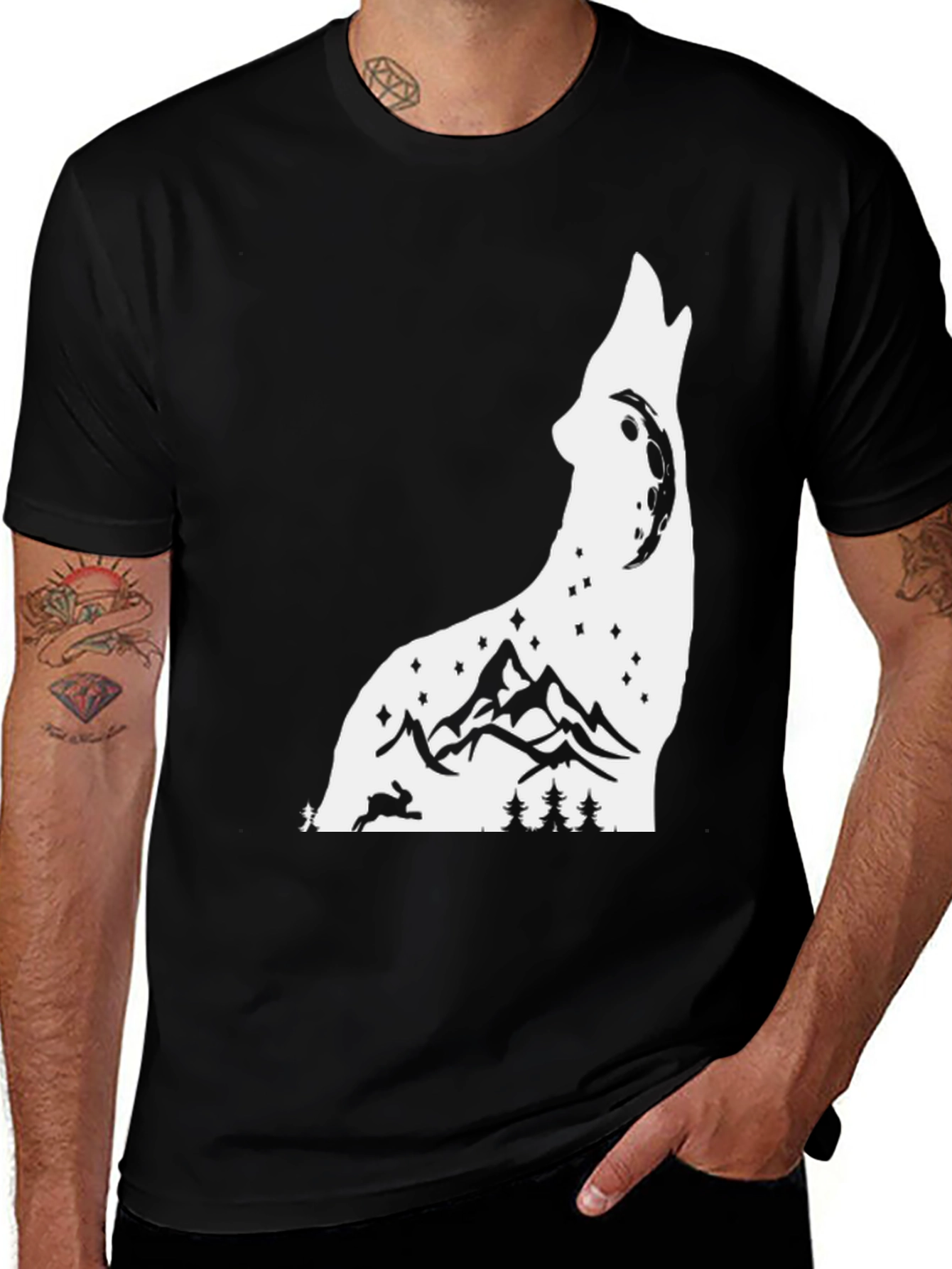 Wolf Mountain Silhouette T-Shirt