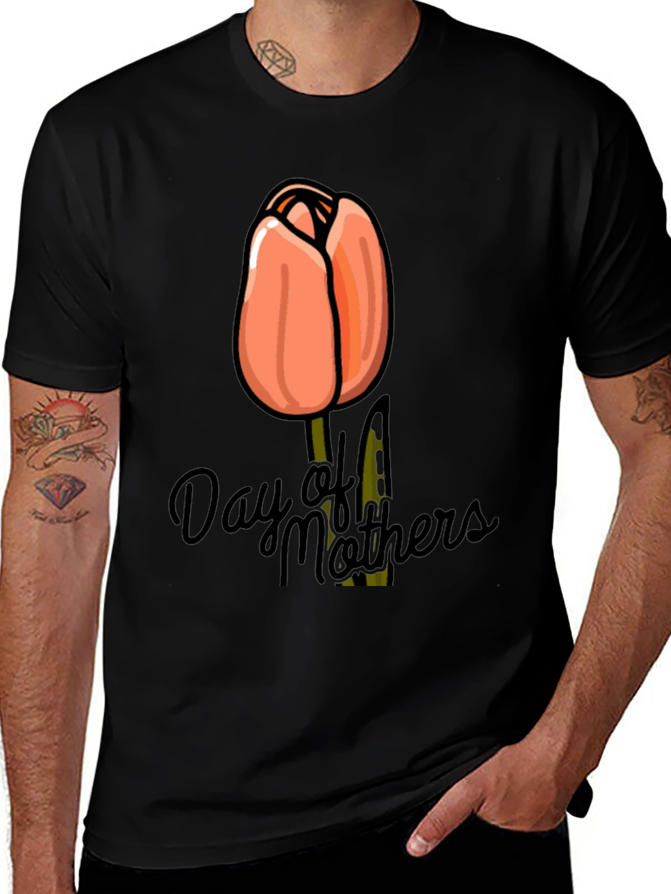 Variant 9 of Mother's Day Tulip Graphic T-Shirt