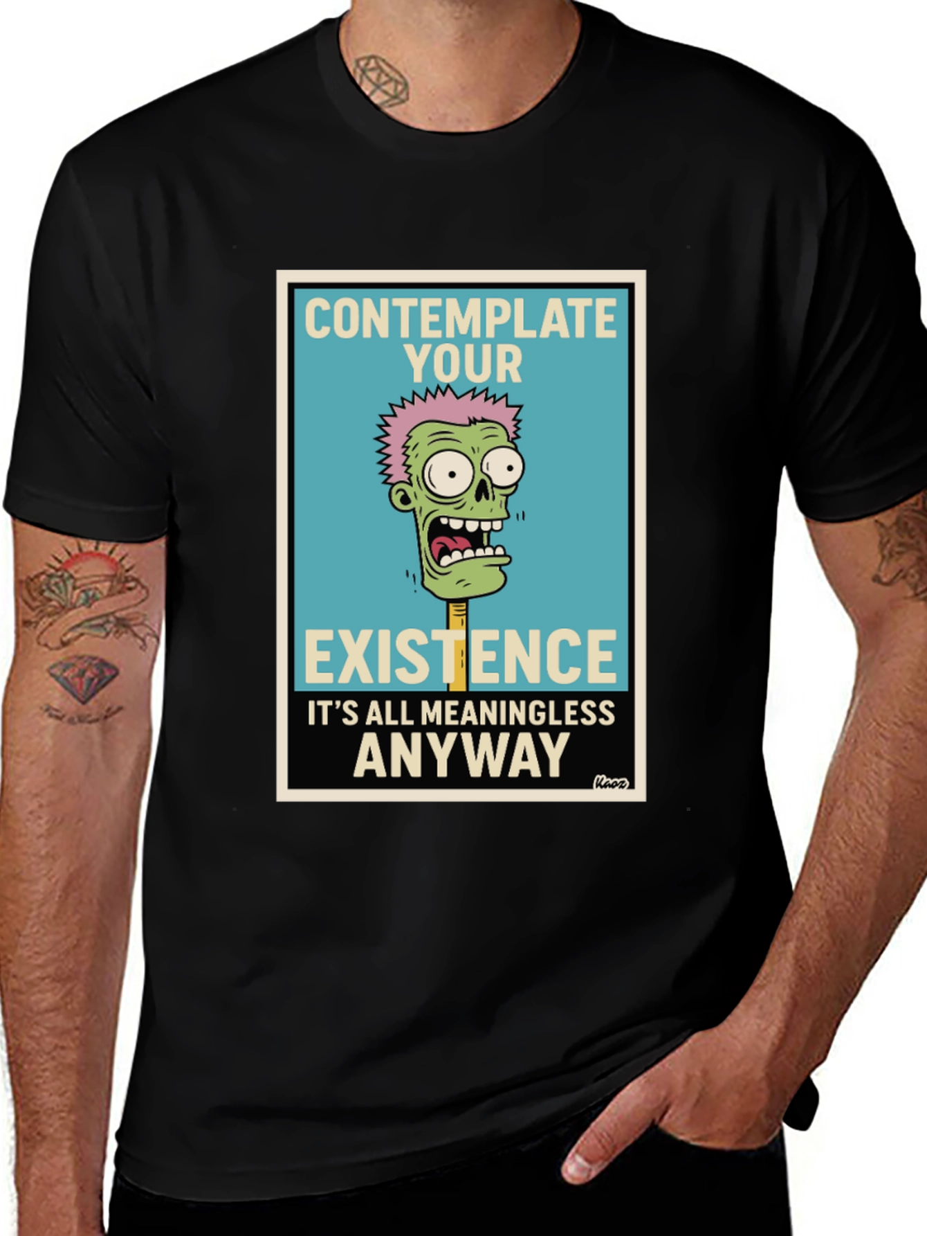 Variant 28 of Contemplate Existence Graphic Tee
