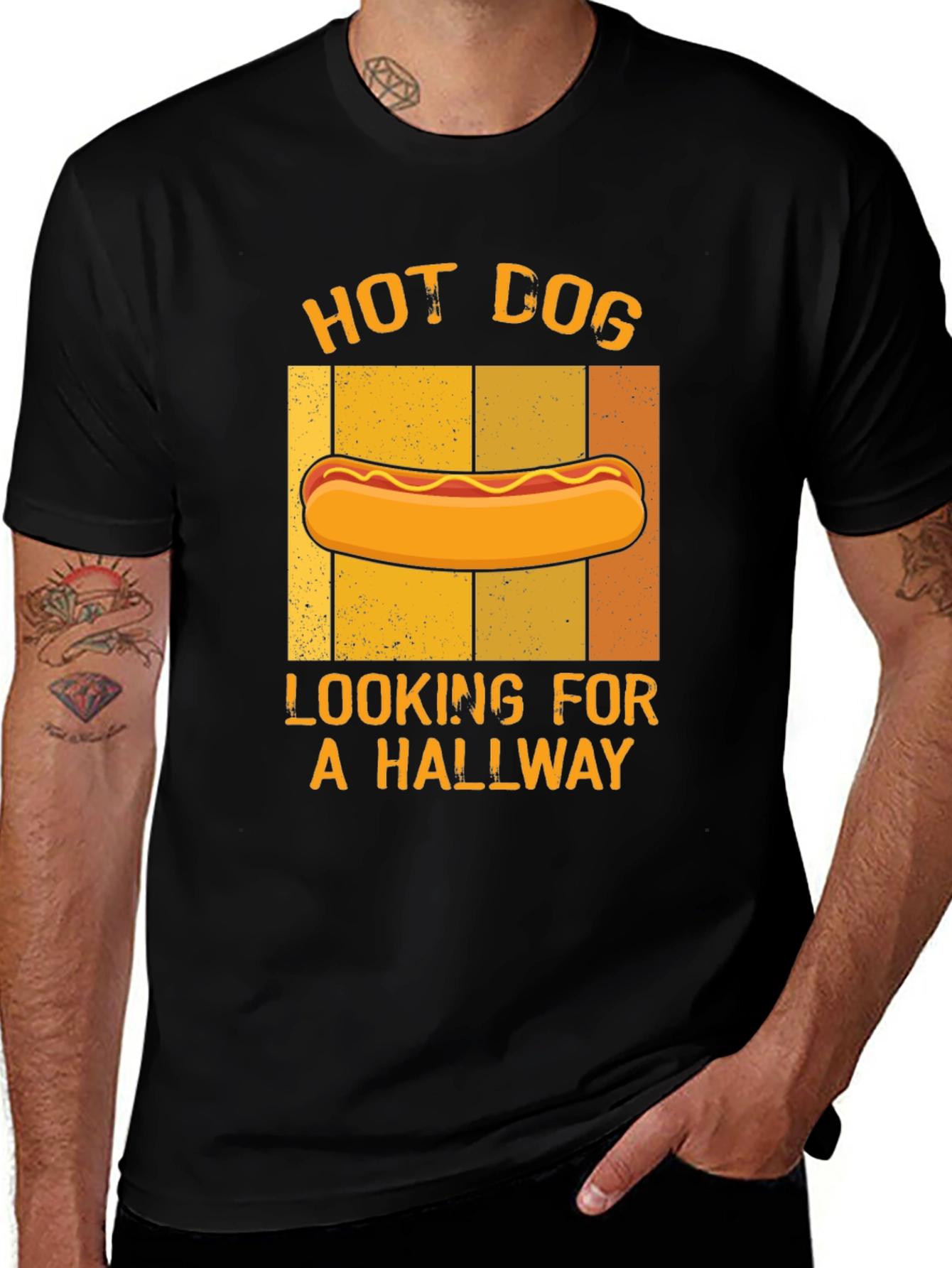 Variant 14 of Hot Dog Hallway T-Shirt - Funny Graphic Tee