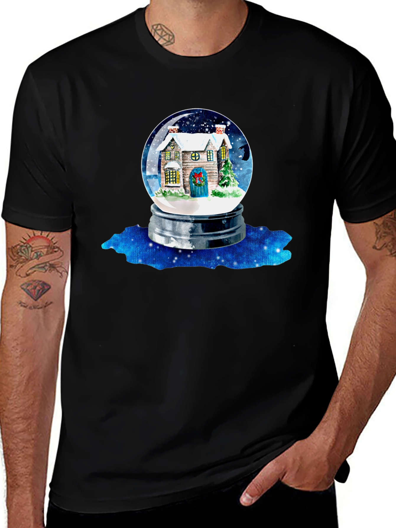 Variant 15 of Snow Globe House Graphic Tee