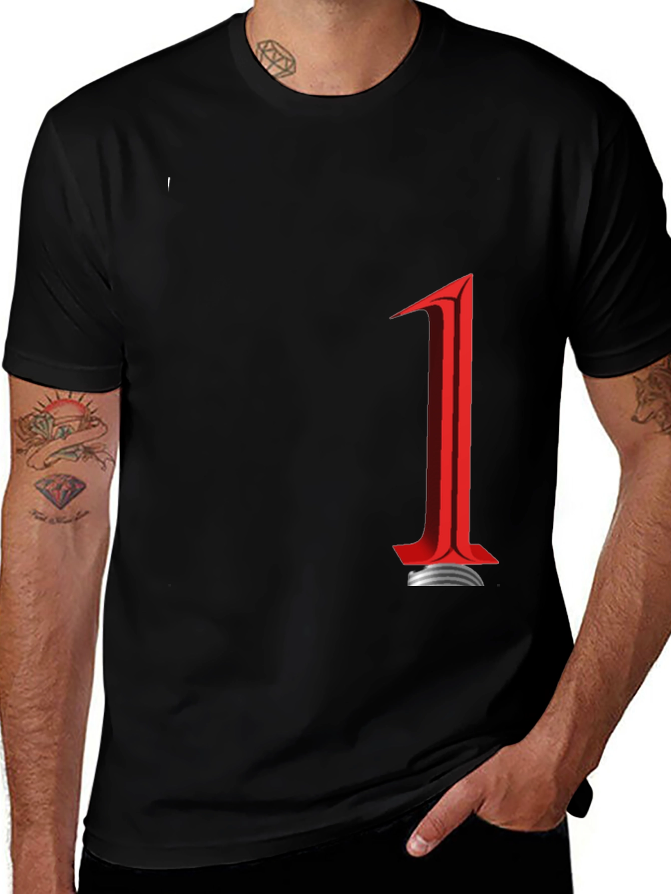 Bold Graphic Tee: Number One Design