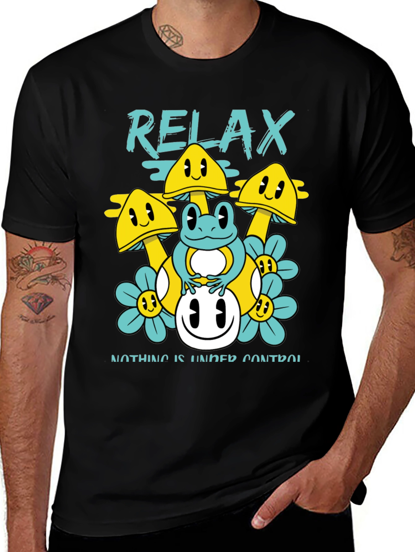 Variant 29 of Relax Frog Mushroom Graphic T-Shirt