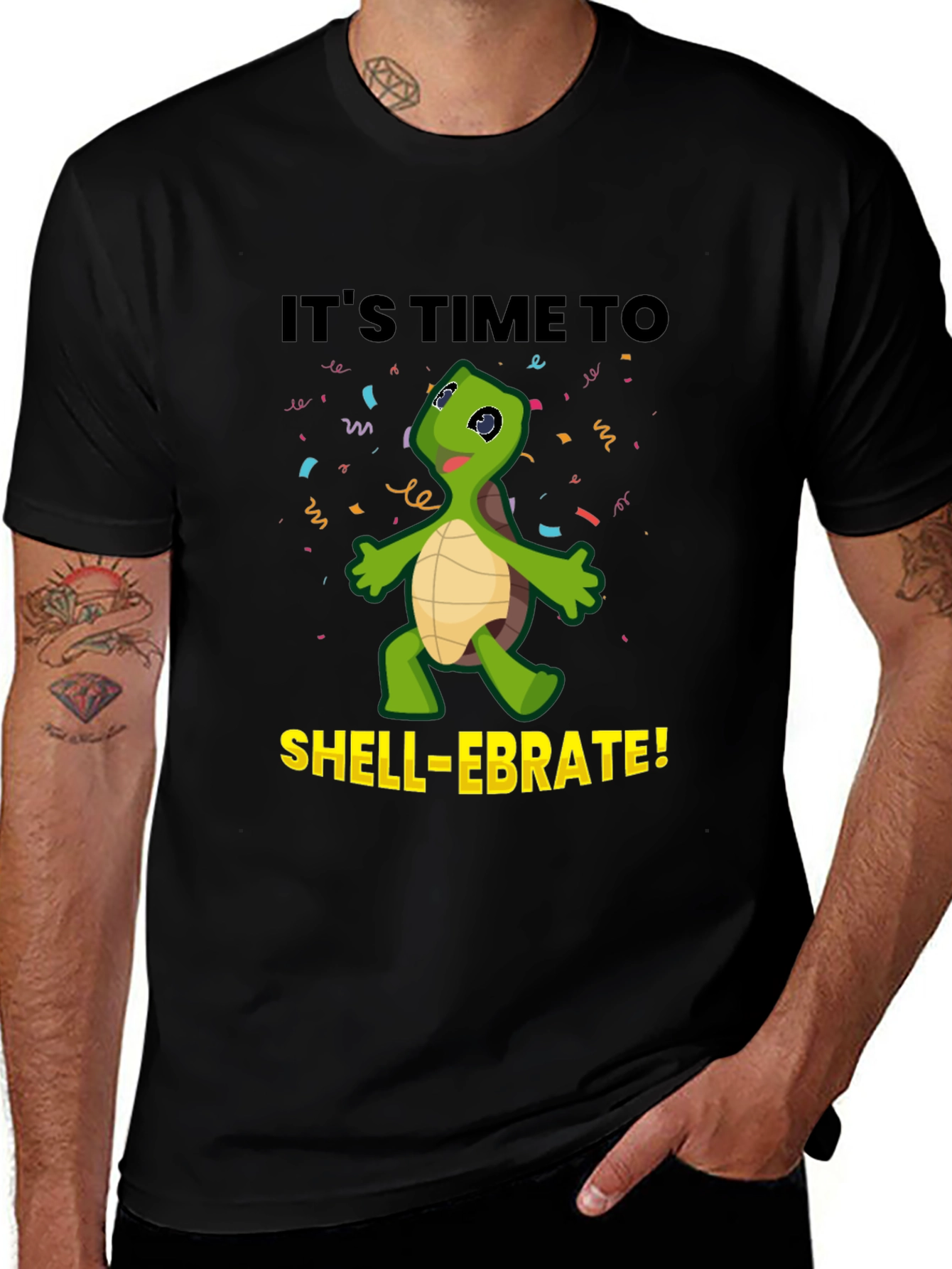 Variant 14 of It's Time to Shell-ebrate! Fun Turtle T-Shirt