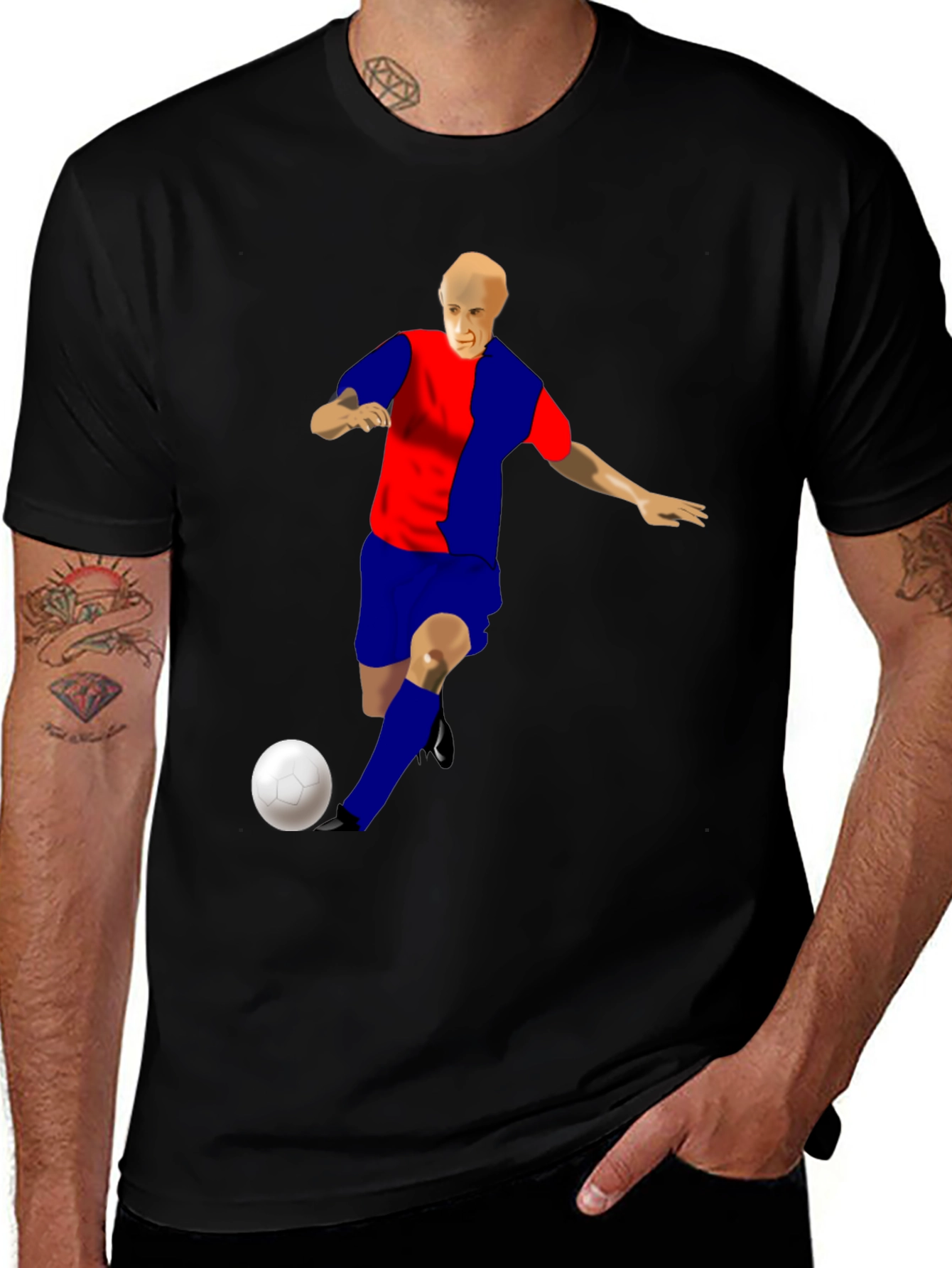 Variant 5 of Soccer Player Graphic T-Shirt - Sporty Style