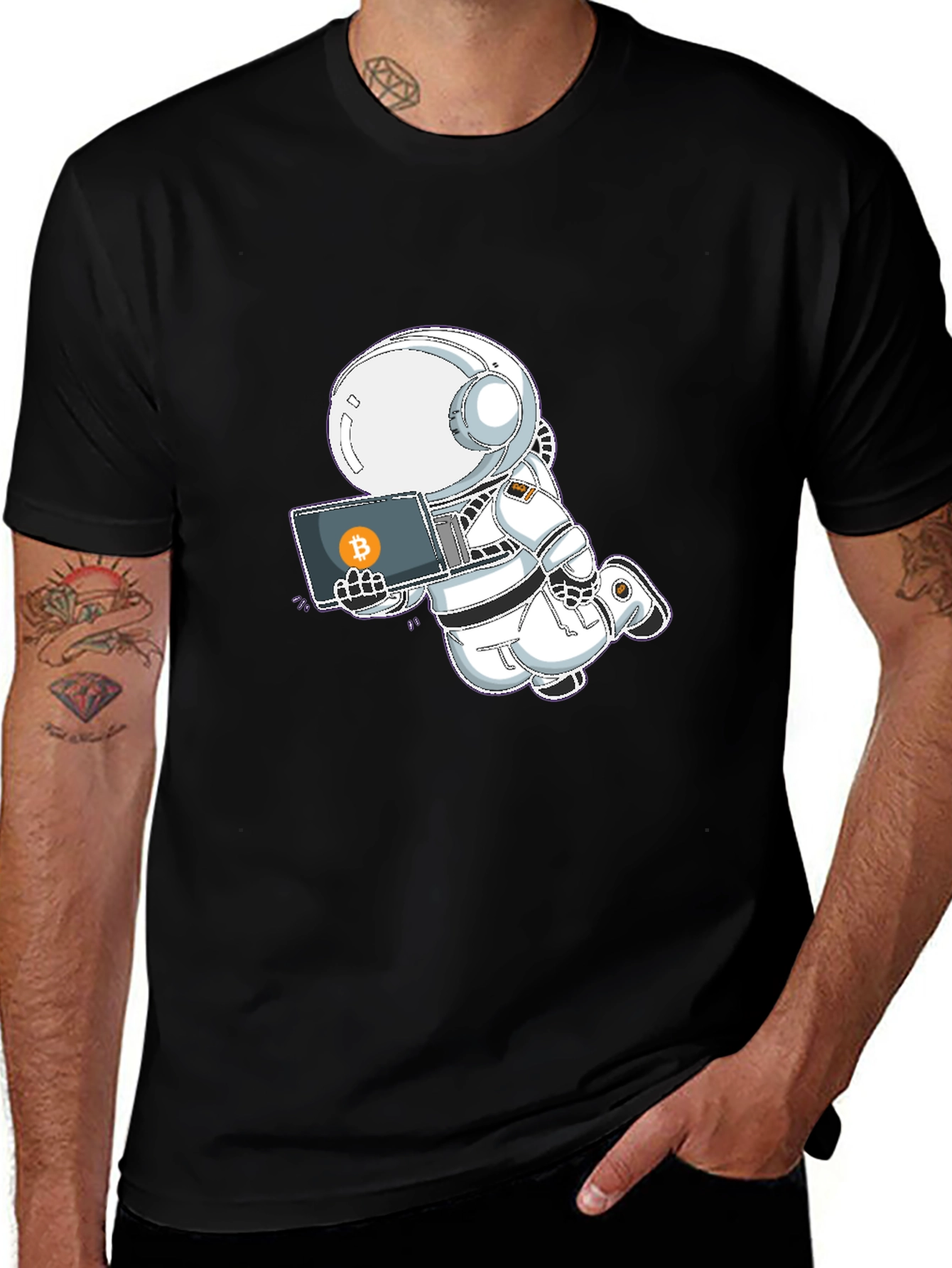 Variant 7 of Astronaut Crypto T-Shirt - Bitcoin Lover Tee