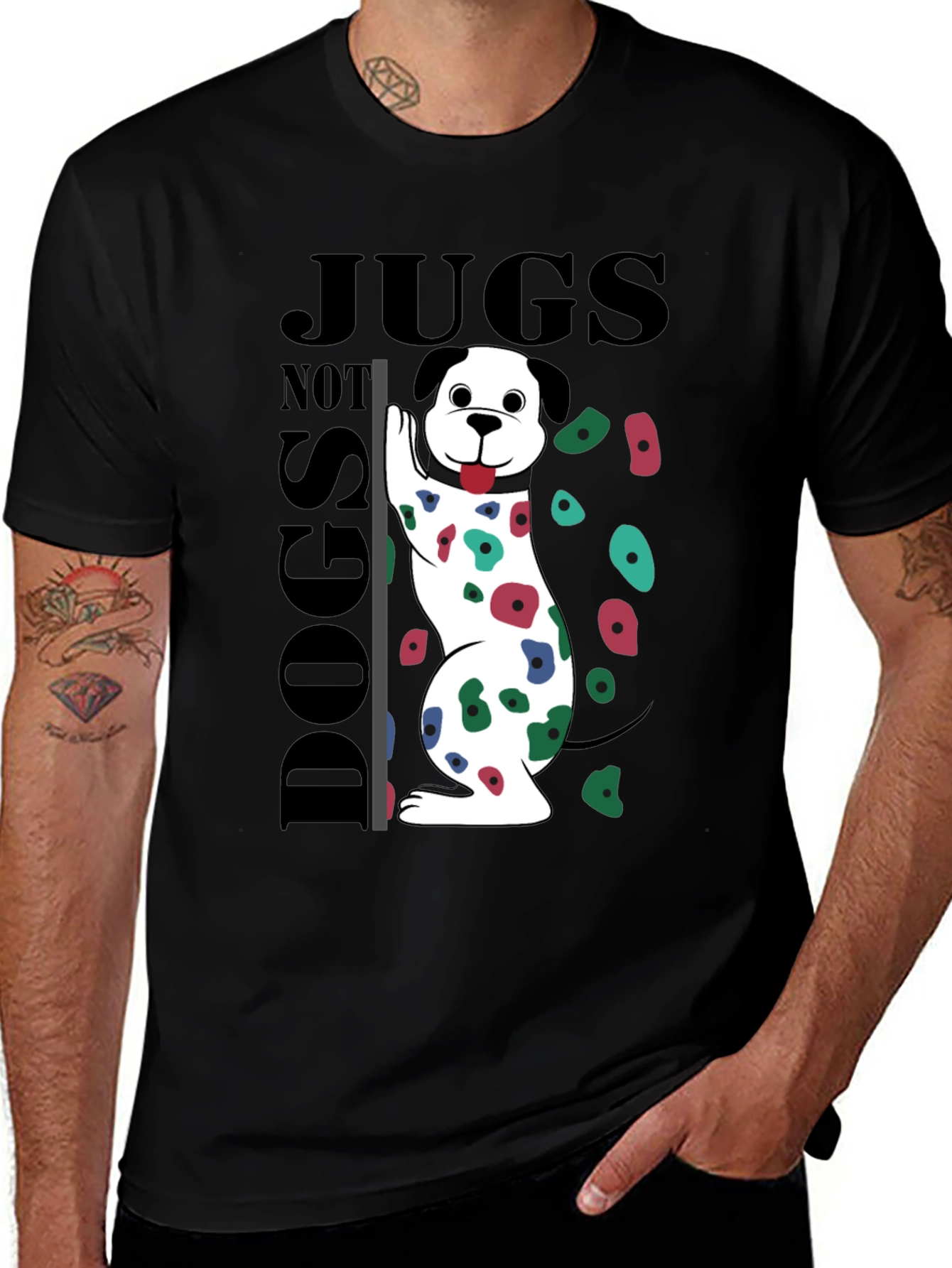 Variant 2 of Jugs Not Dogs Climbing T-Shirt