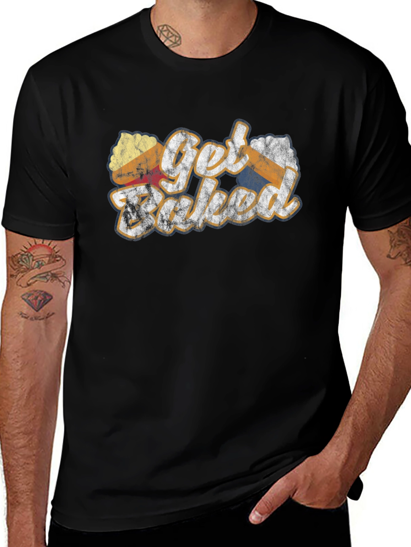 Variant 7 of Get Baked Novelty Graphic T-Shirt