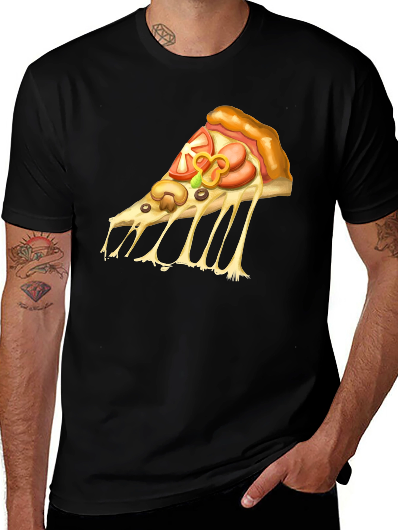 Variant 24 of Pizza Graphic T-Shirt - Casual Tee
