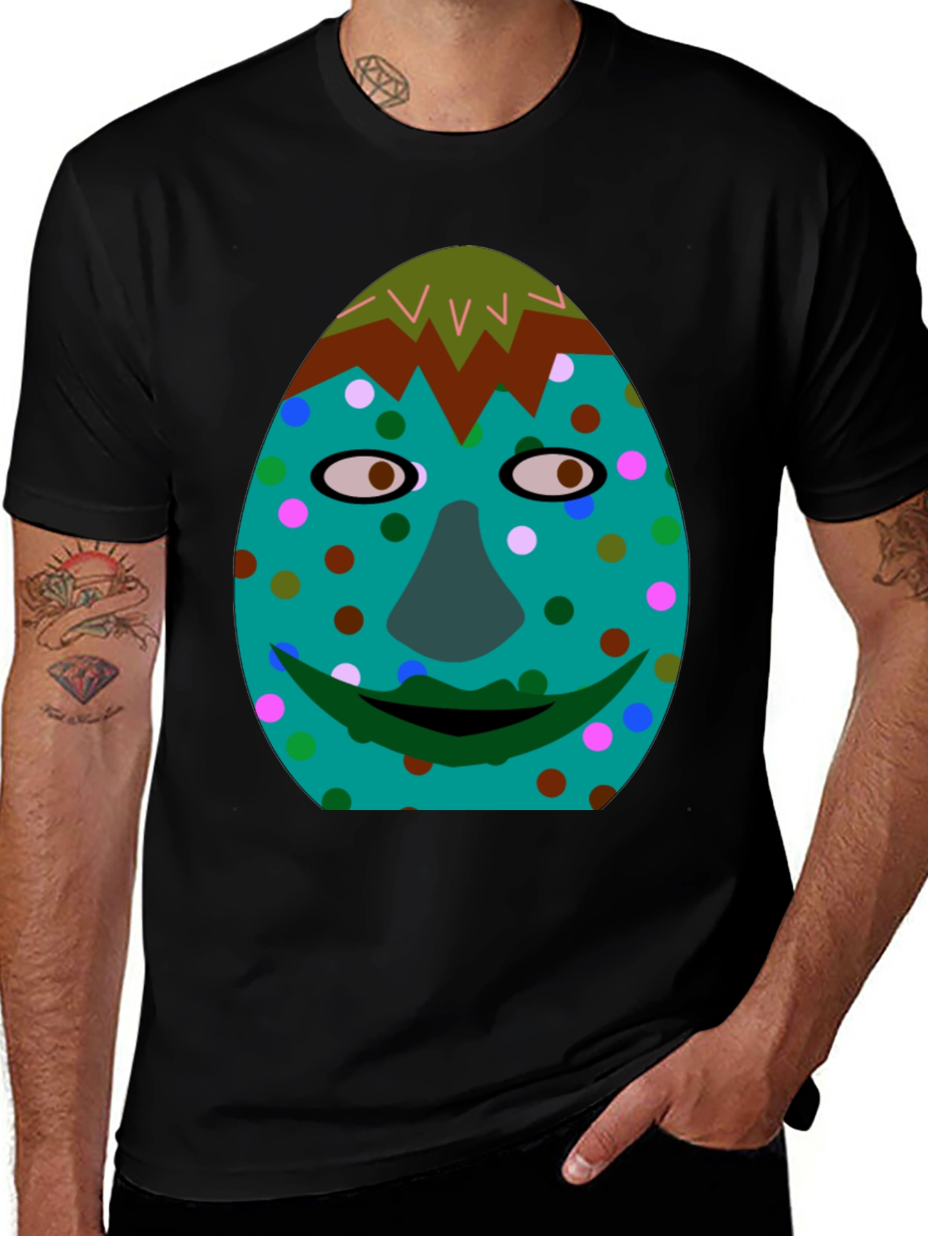 Variant 30 of Funky Face Graphic Tee - Quirky Humor Shirt