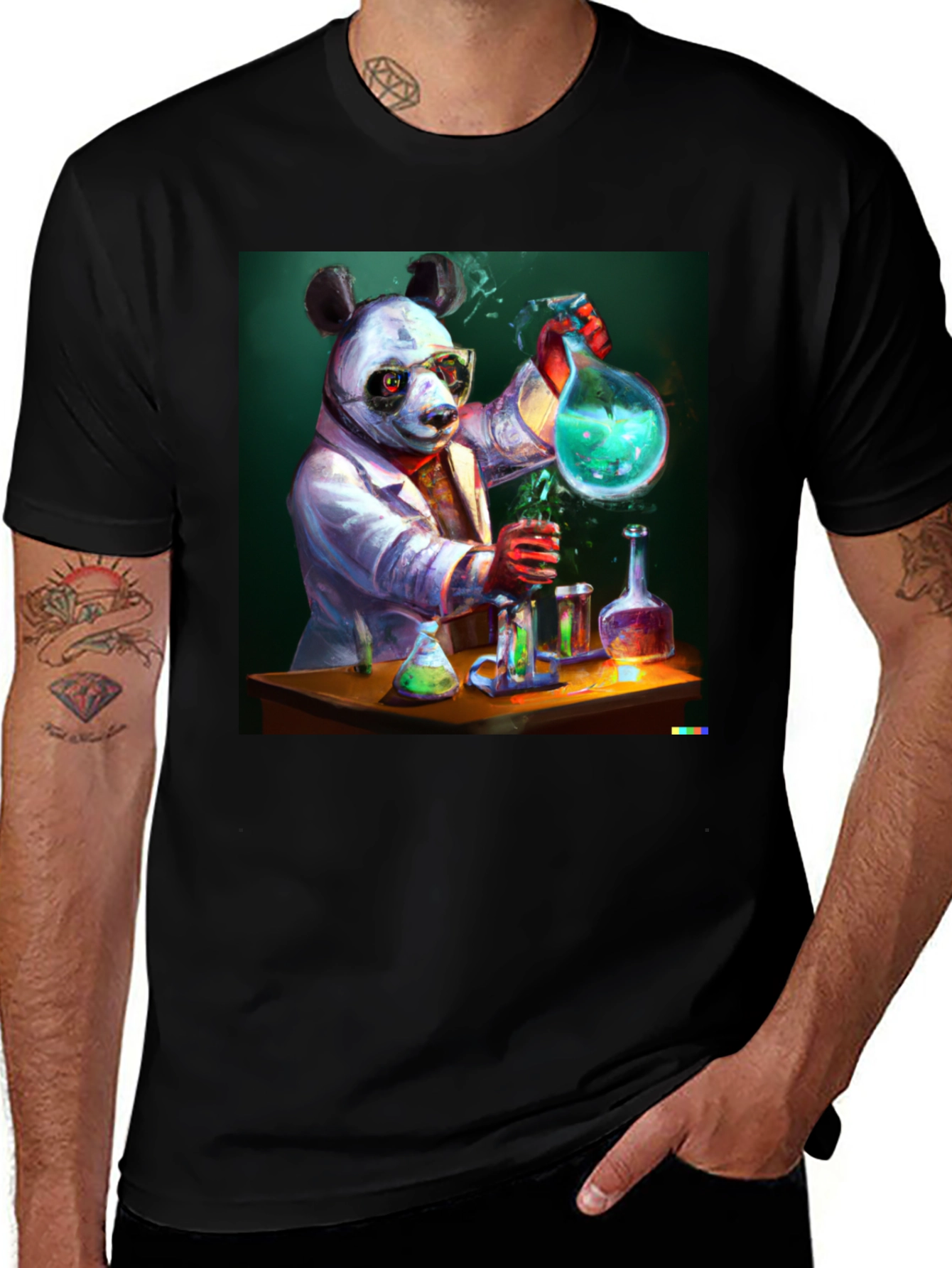 Variant 10 of Scientist Panda Graphic Tee