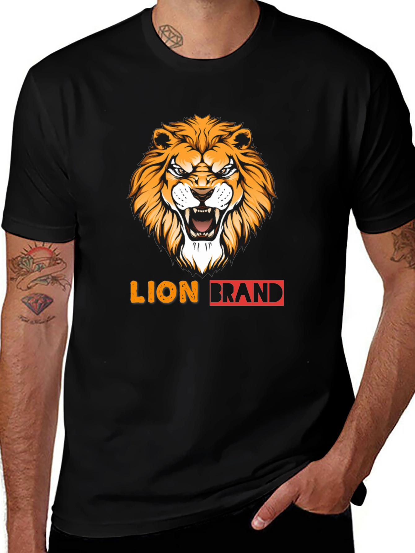 Black Lion Brand Black Graphic Tee main image