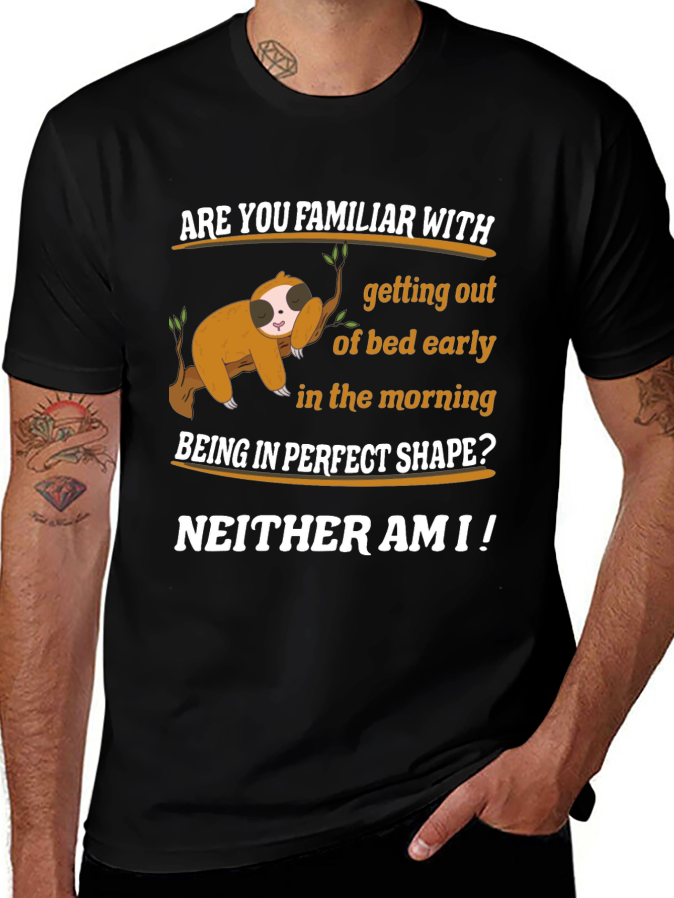 Variant 20 of Funny Sloth T-Shirt - Early Morning Humor