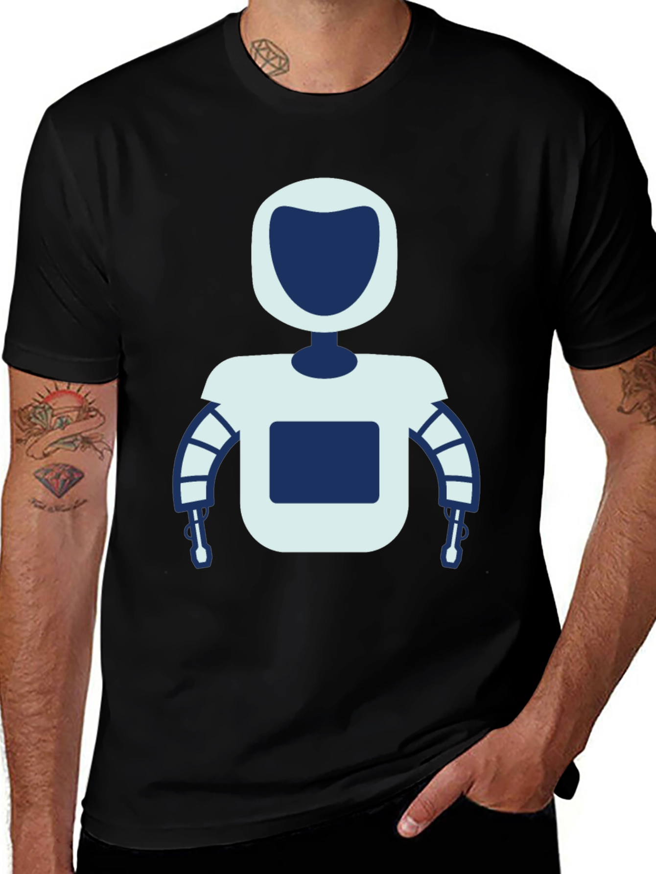 Variant 24 of Robot Graphic T-Shirt - Cool Tech Design