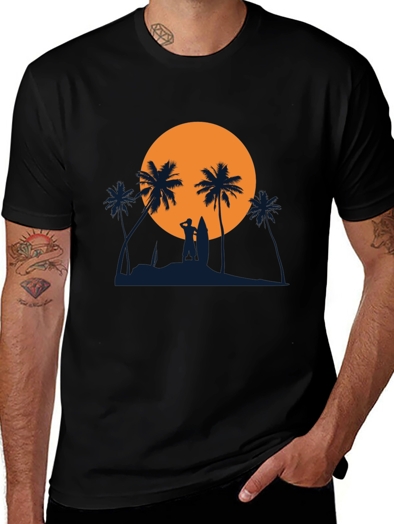 Variant 21 of Sunset Beach Graphic Tee - Tropical Vibes