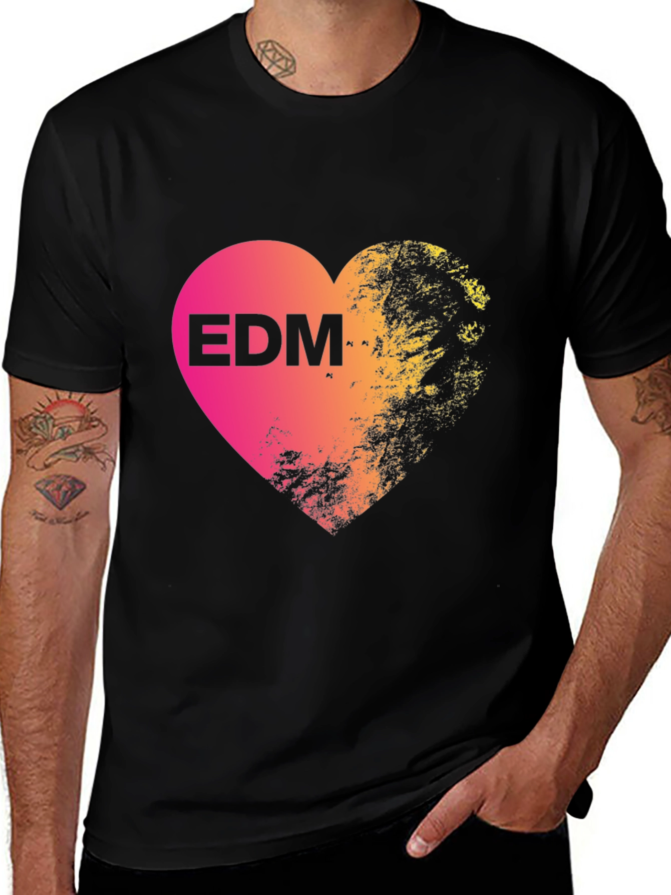 Variant 23 of EDM Heart T-Shirt - Music Lover Tee