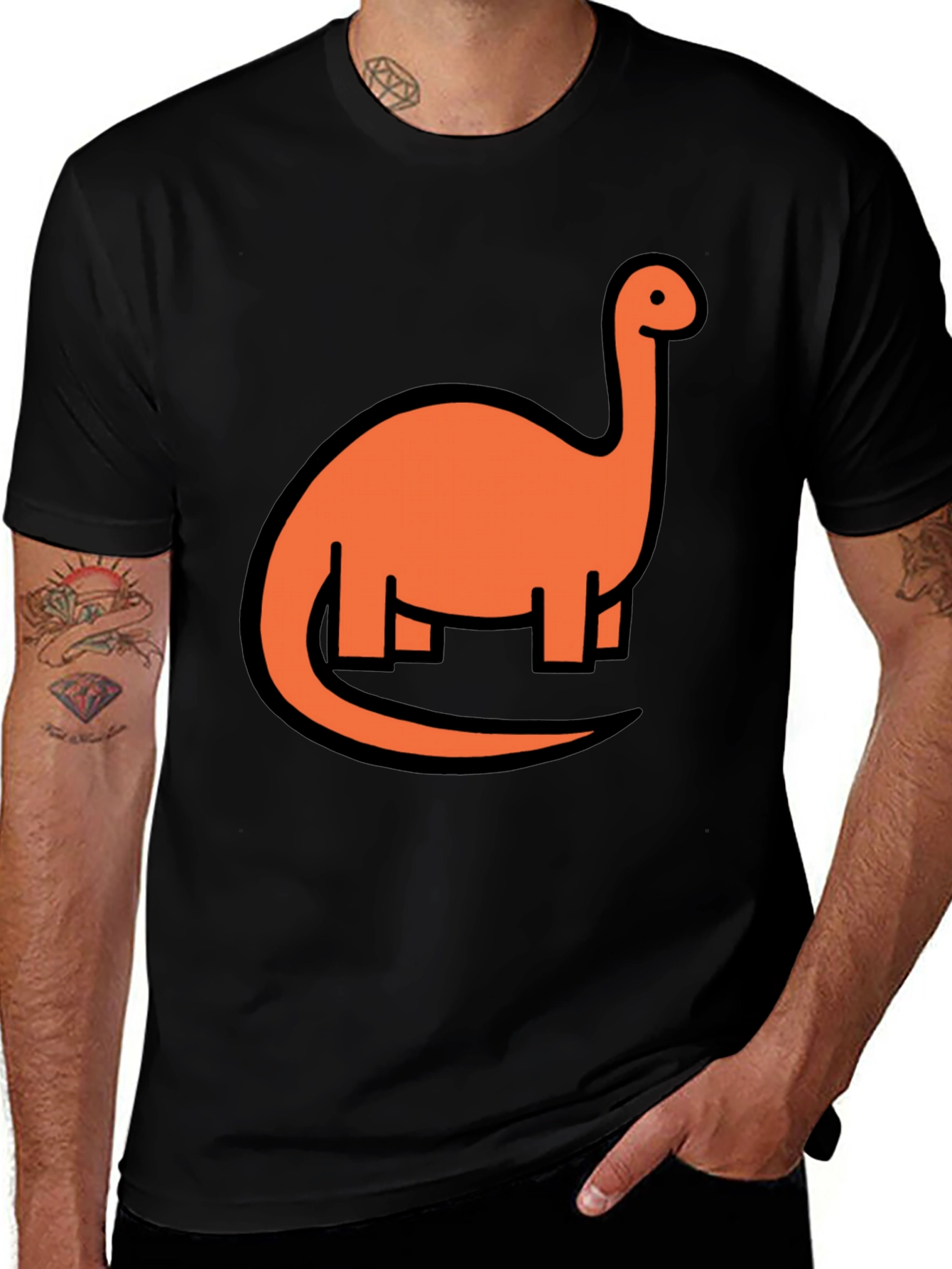 Variant 14 of Dino Graphic Tee - Classic Black T-Shirt