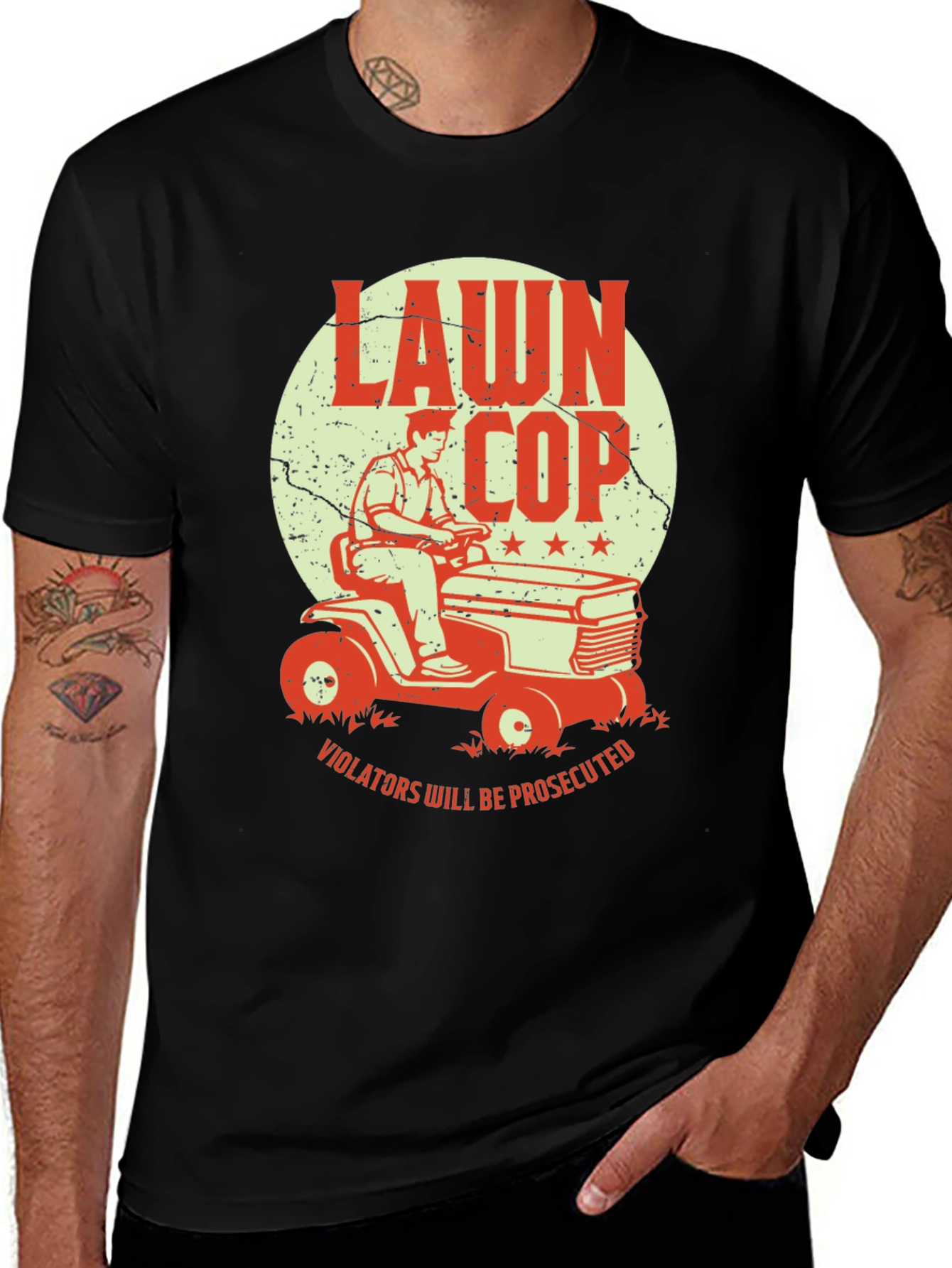Lawn Cop T-Shirt - Violators Will Be Prosecuted