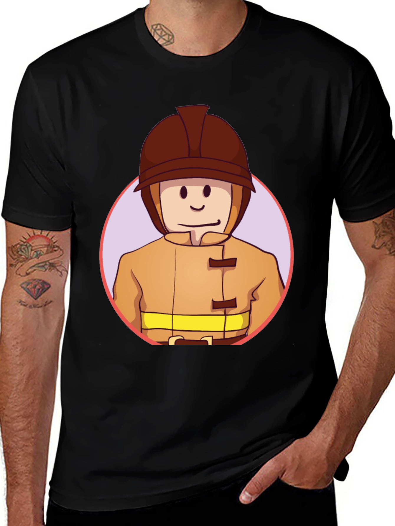 Variant 14 of Cartoon Firefighter T-Shirt