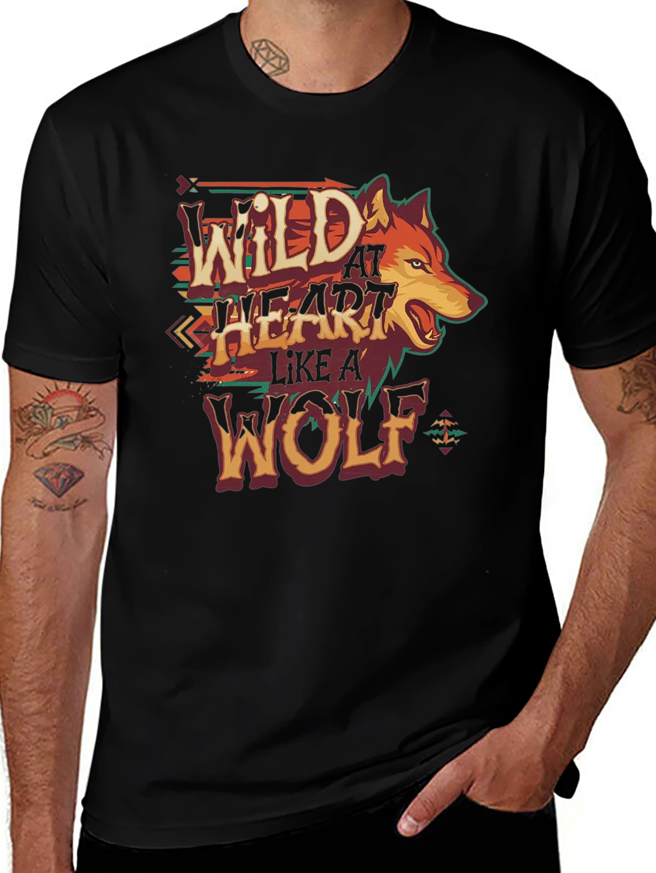 Variant 30 of Wild at Heart Wolf Graphic T-Shirt