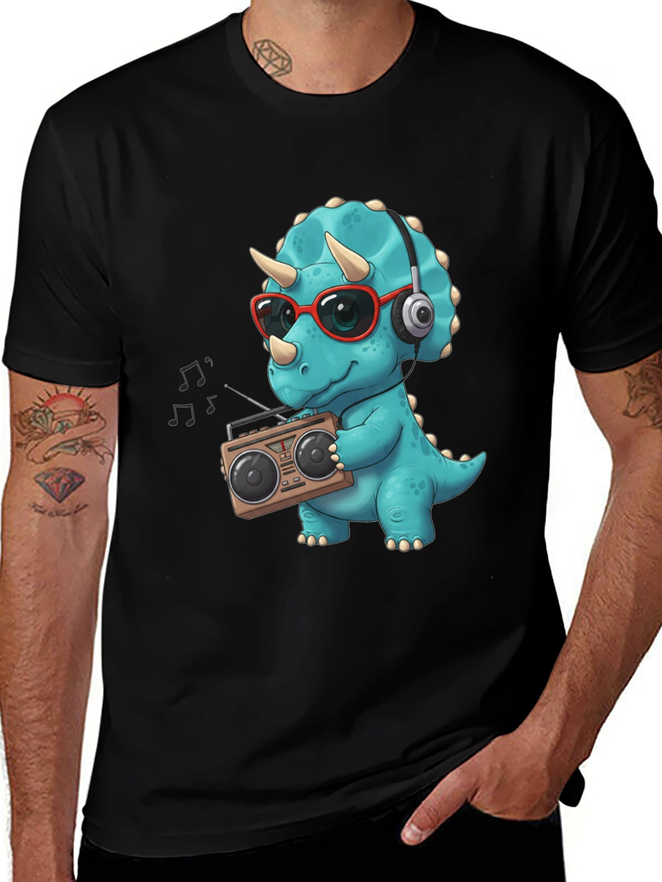 Variant 11 of Dino Music T-Shirt
