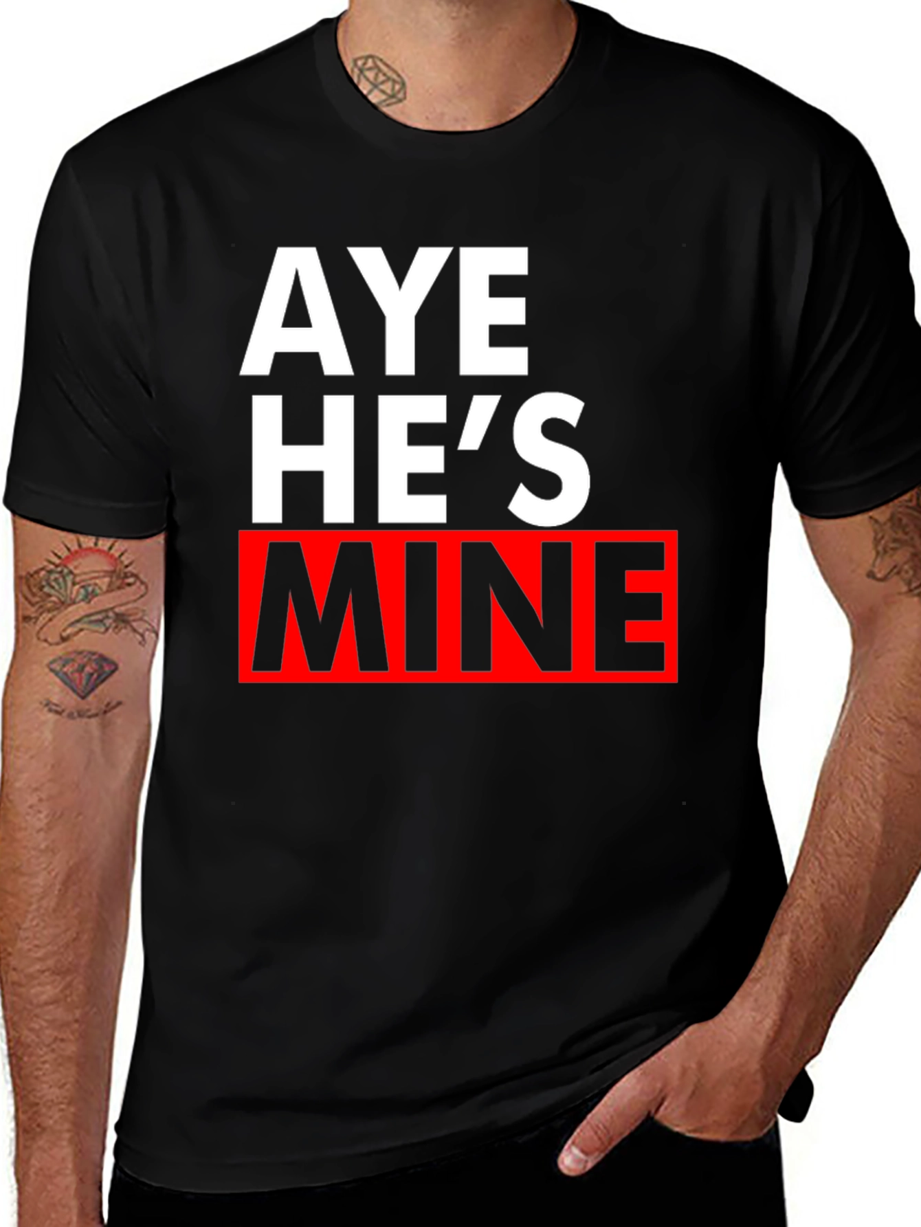 Variant 17 of Aye He's Mine Graphic Tee