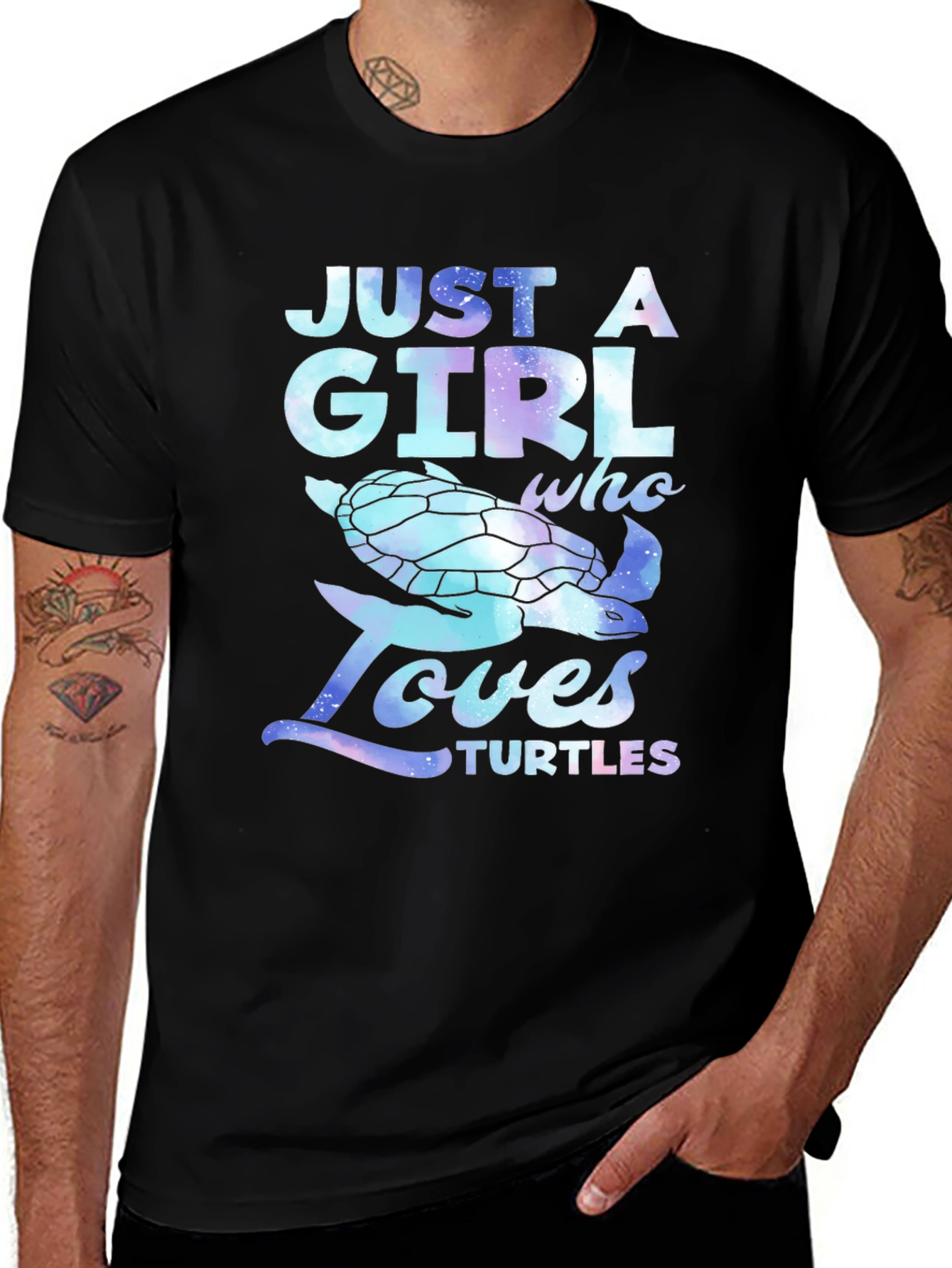 Variant 12 of Just A Girl Who Loves Turtles Graphic Tee