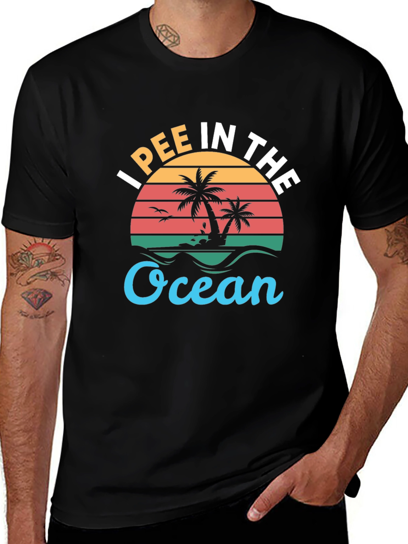 Variant 23 of I Pee in the Ocean Graphic T-Shirt