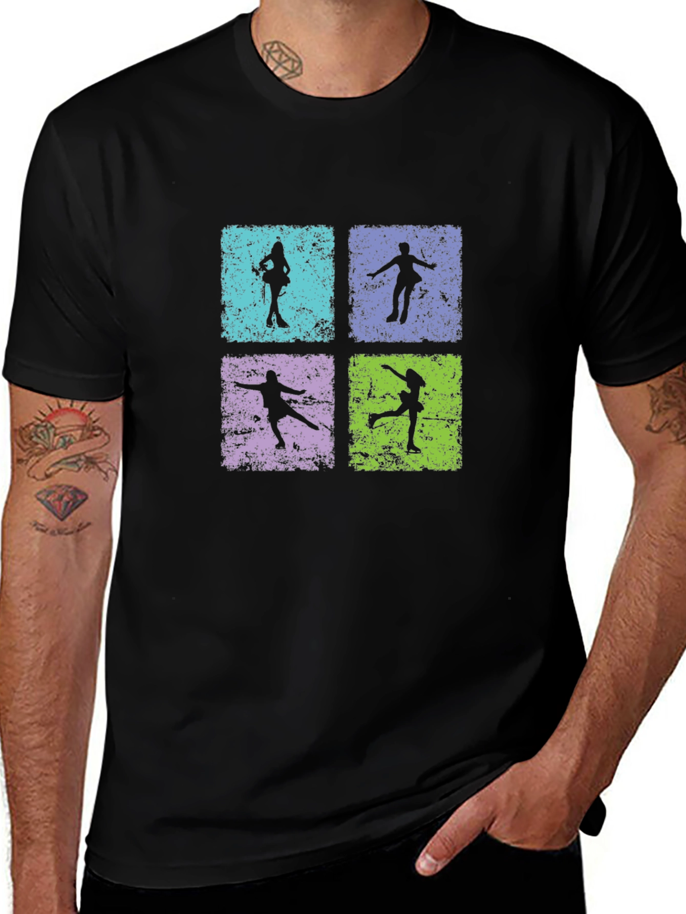 Variant 28 of Figure Skating Black T-Shirt
