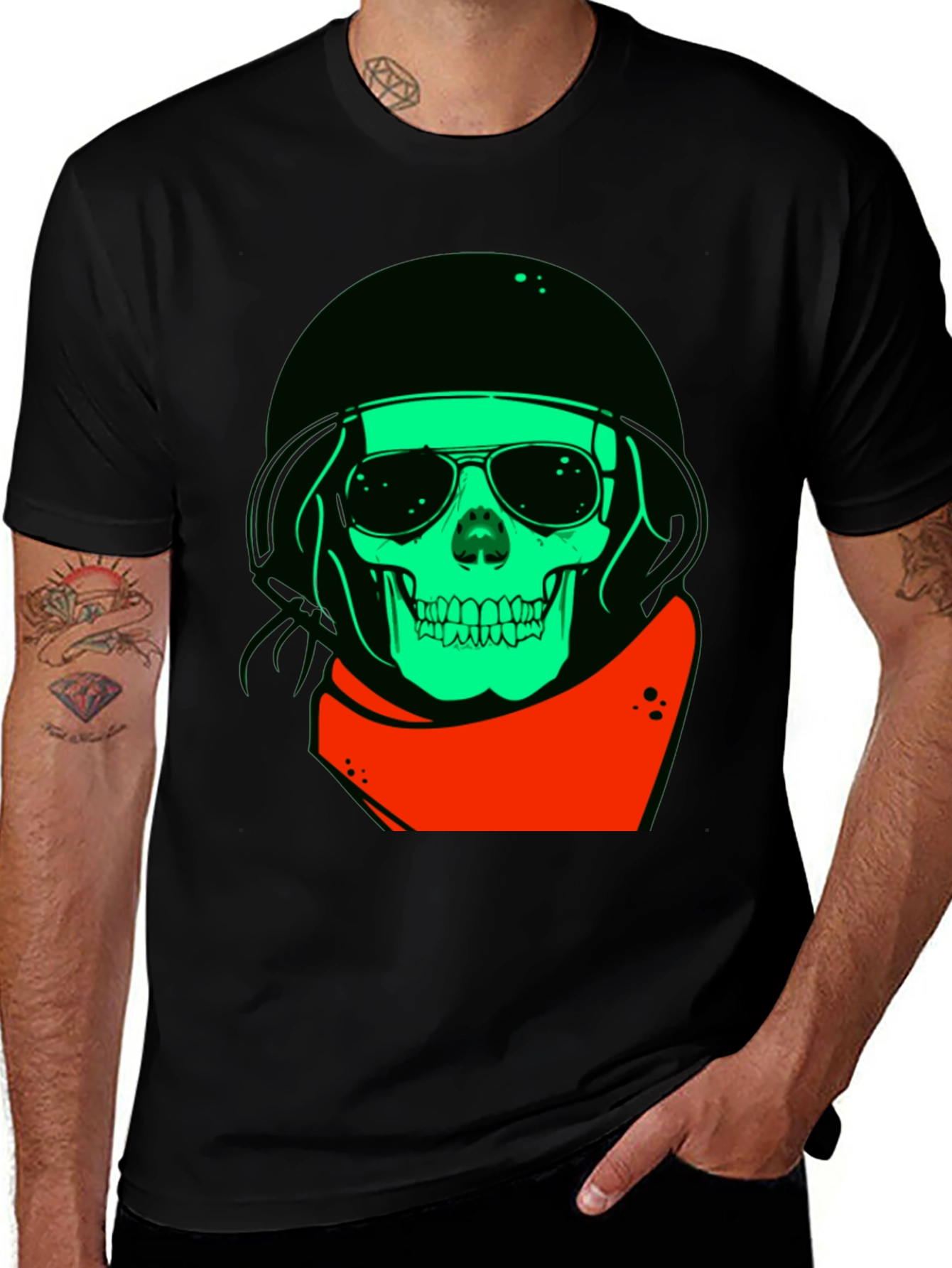 Variant 22 of Skull Rider Graphic Tee - Edgy & Unique Design