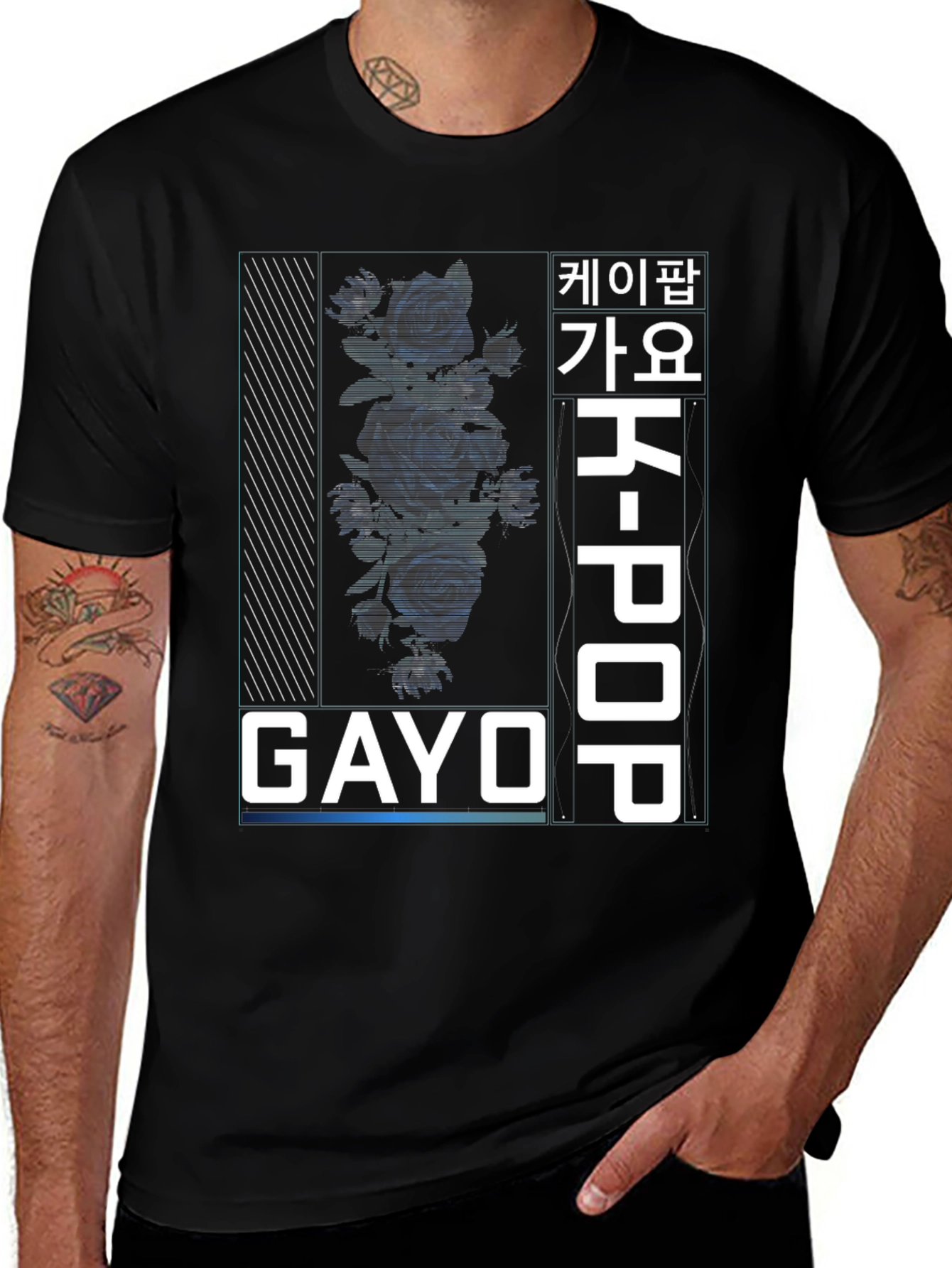 K-Pop Gayo Graphic Tee - Trendy Korean Style