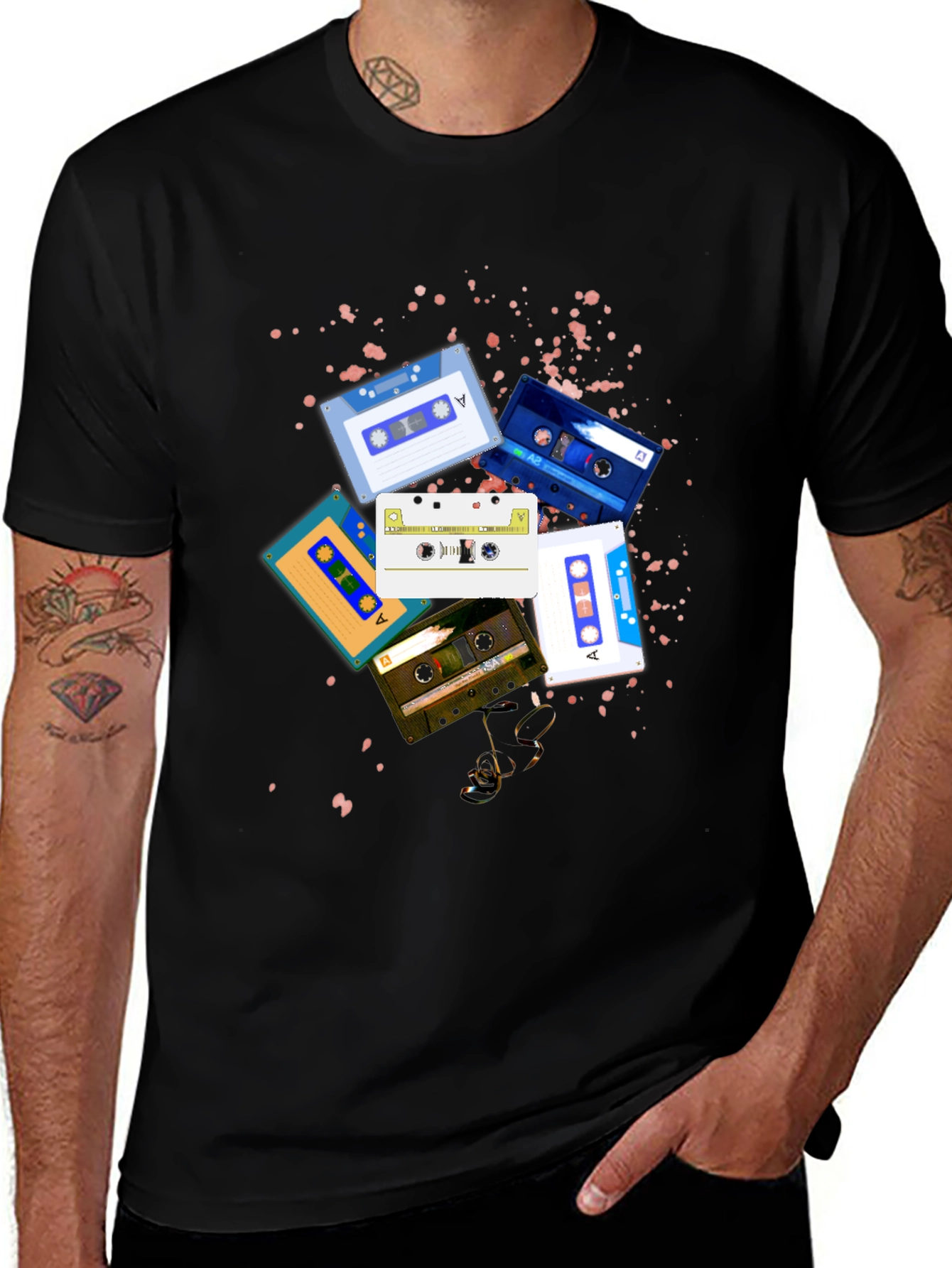 Variant 29 of Retro Cassette Tape Graphic T-Shirt