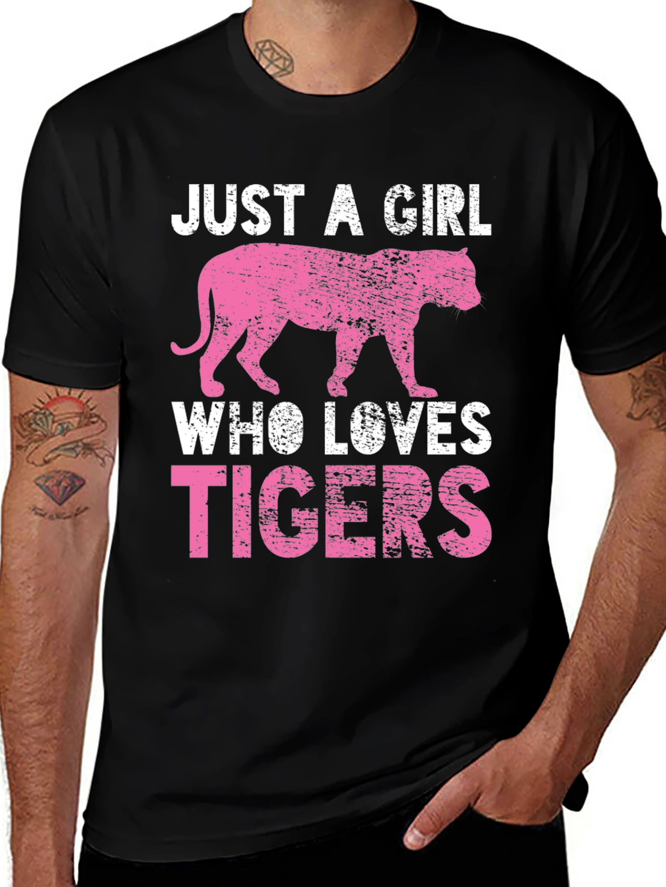 Variant 13 of Just A Girl Who Loves Tigers Graphic Tee