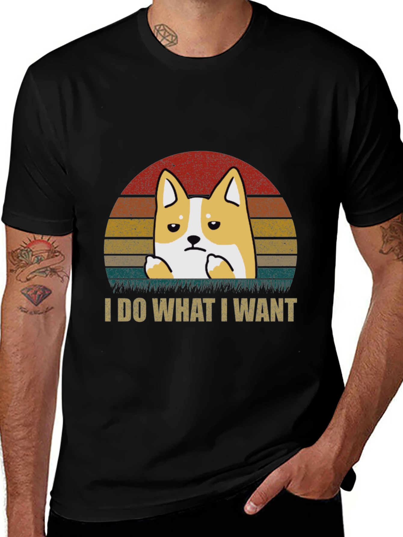 Variant 8 of I Do What I Want Corgi T-Shirt