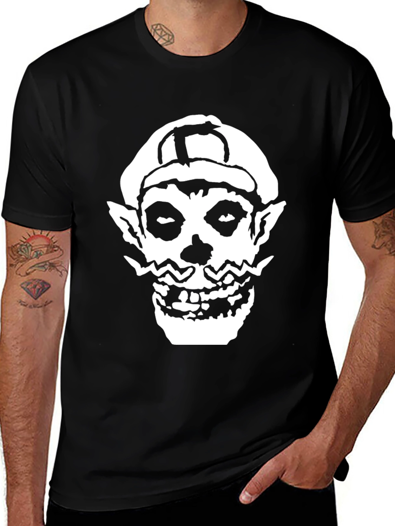 Variant 6 of Misfits Skull Warrio T-Shirt - Black
