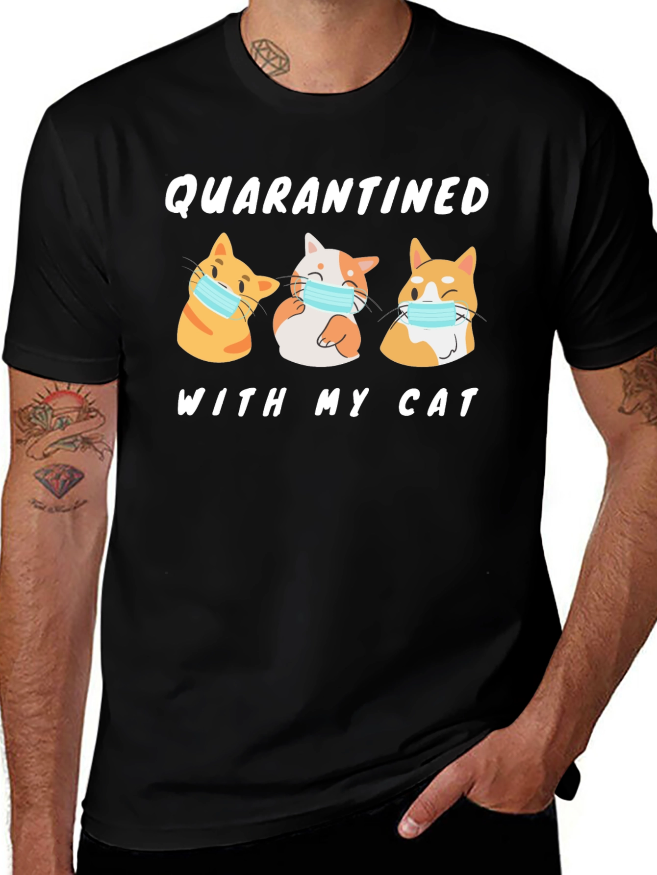 Variant 2 of Quarantined With My Cat T-Shirt