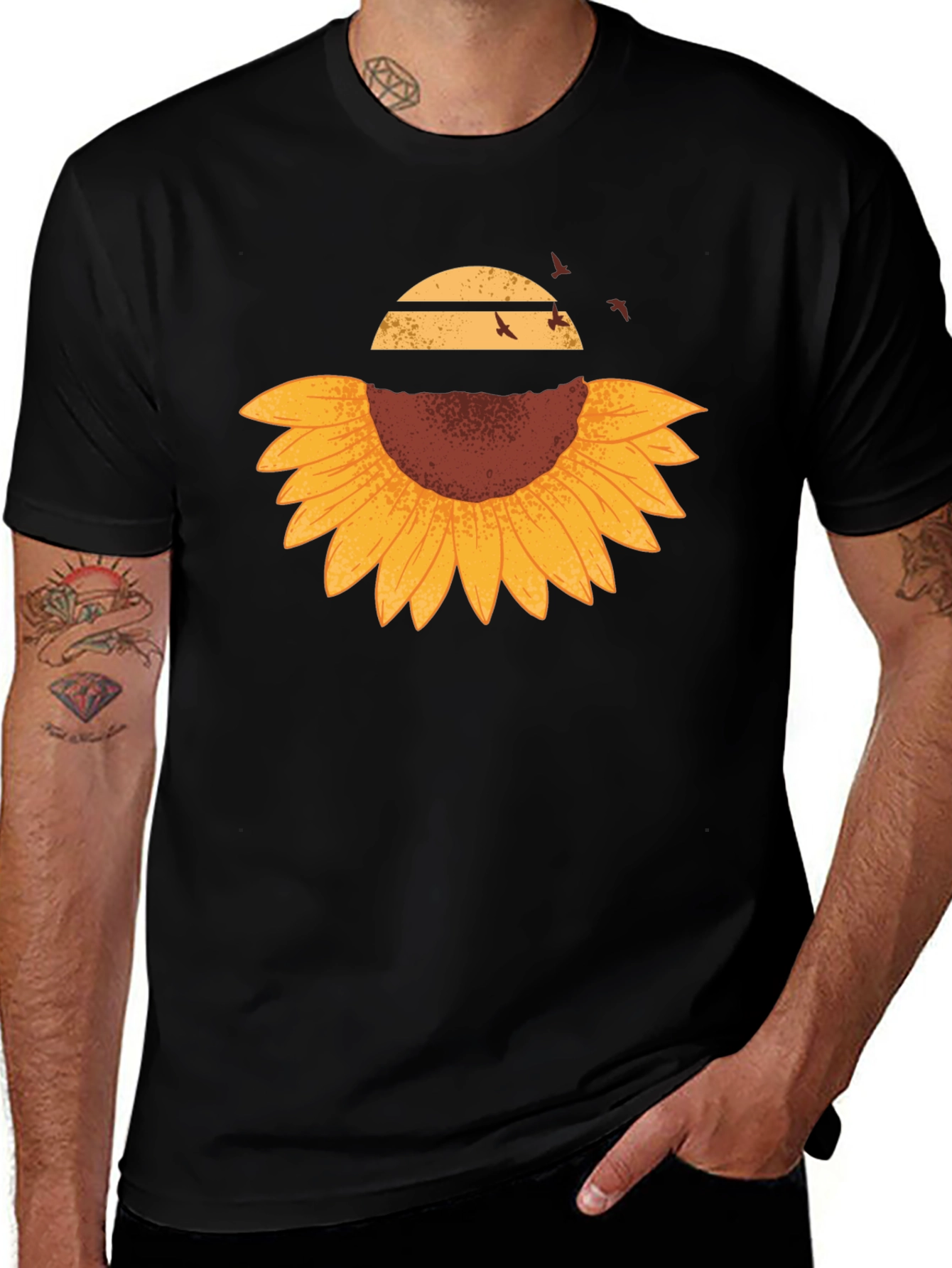 Variant 22 of Sunflower Sunset Graphic Tee - Relaxed Fit
