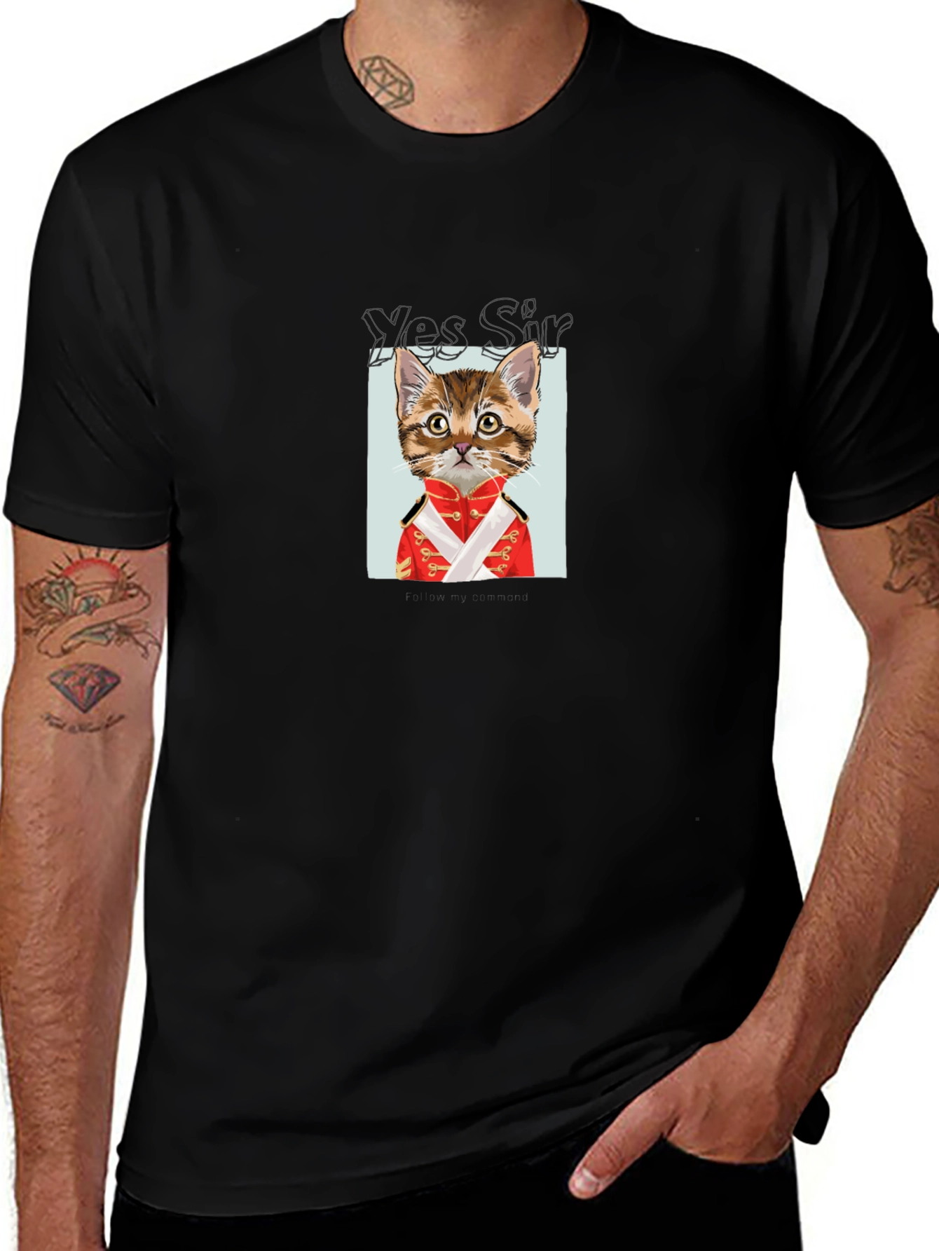 Variant 23 of Yes Sir Cat Graphic T-Shirt