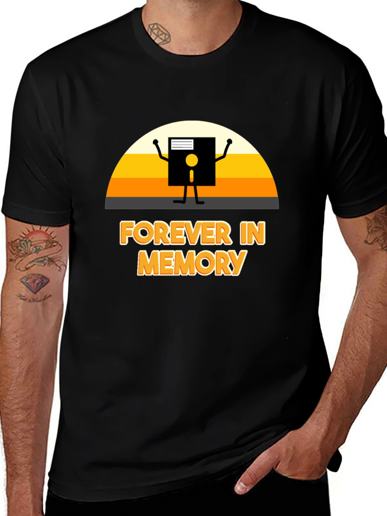 Variant 28 of Forever in Memory Floppy Disk Graphic Tee