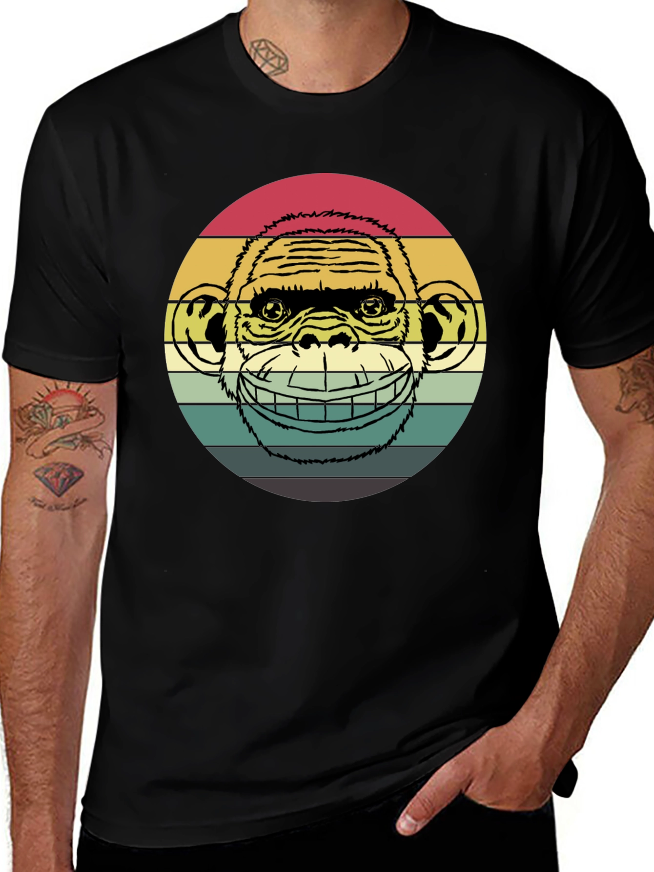 Variant 21 of Retro Monkey Graphic T-Shirt