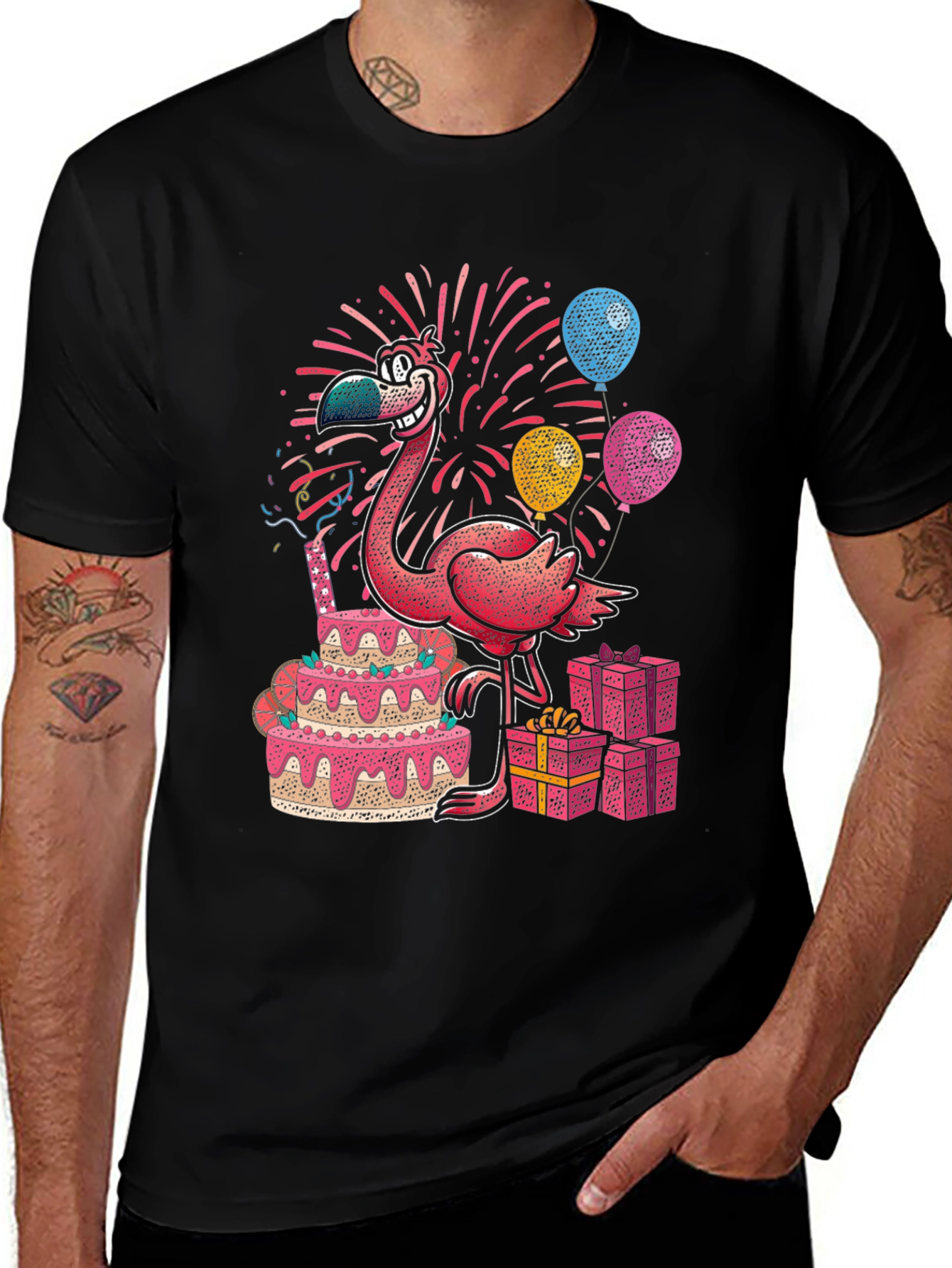 Variant 13 of Flamingo Birthday Party T-Shirt