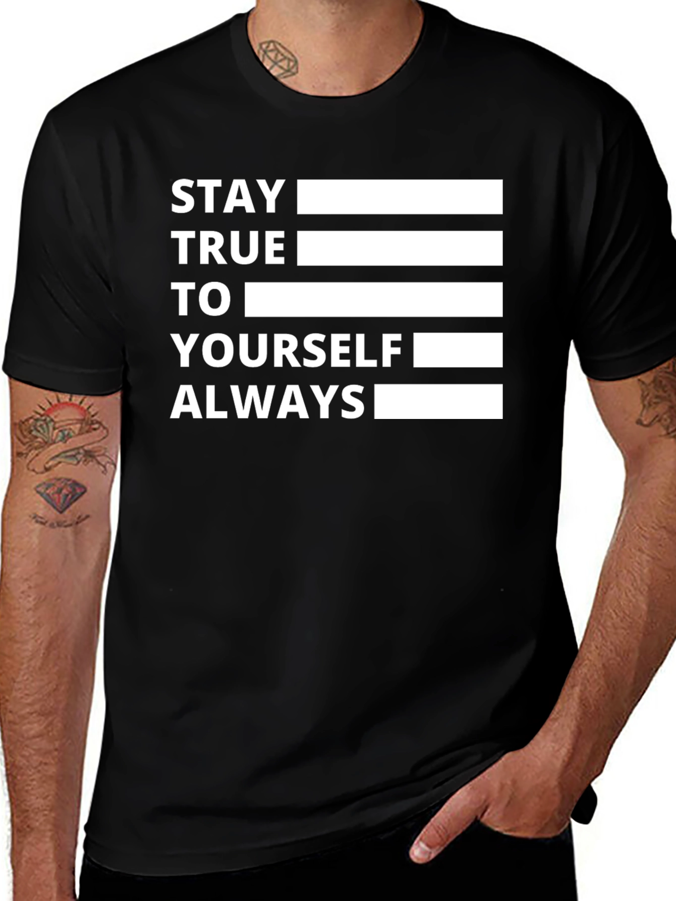 Variant 25 of Stay True Black Graphic Tee