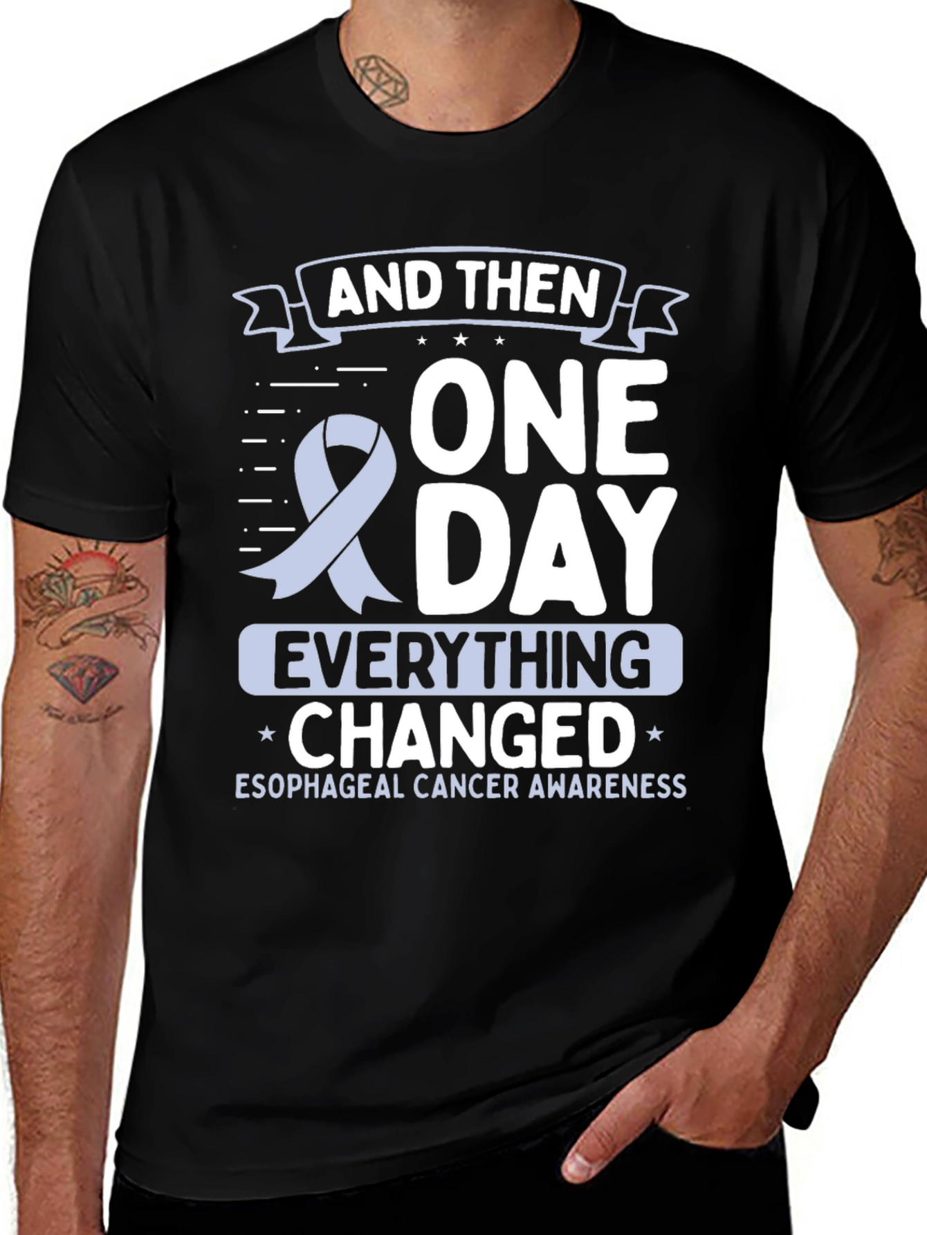 Esophageal Cancer Awareness Ribbon T-Shirt