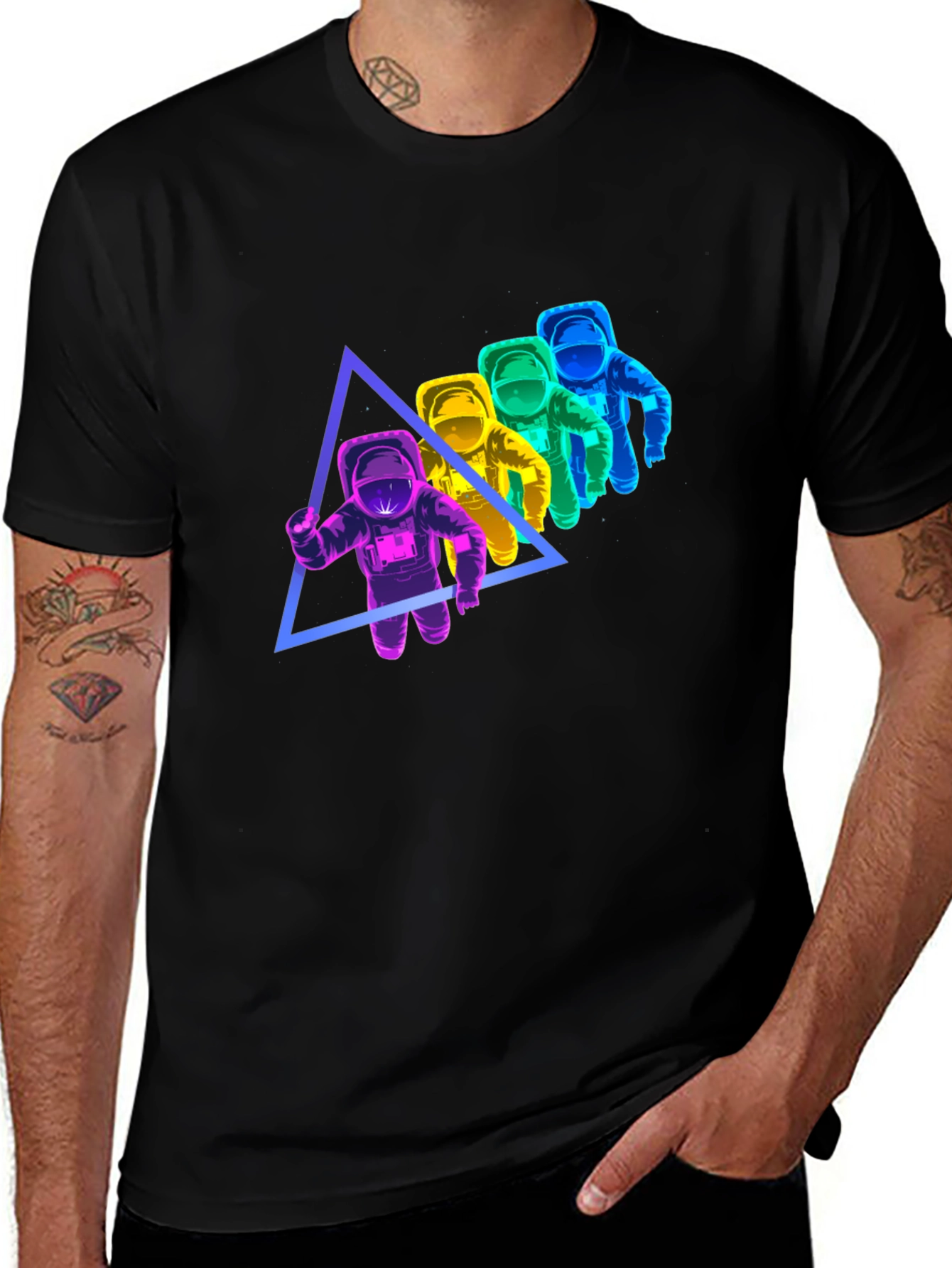 Variant 23 of Astronaut Triangle Graphic T-Shirt