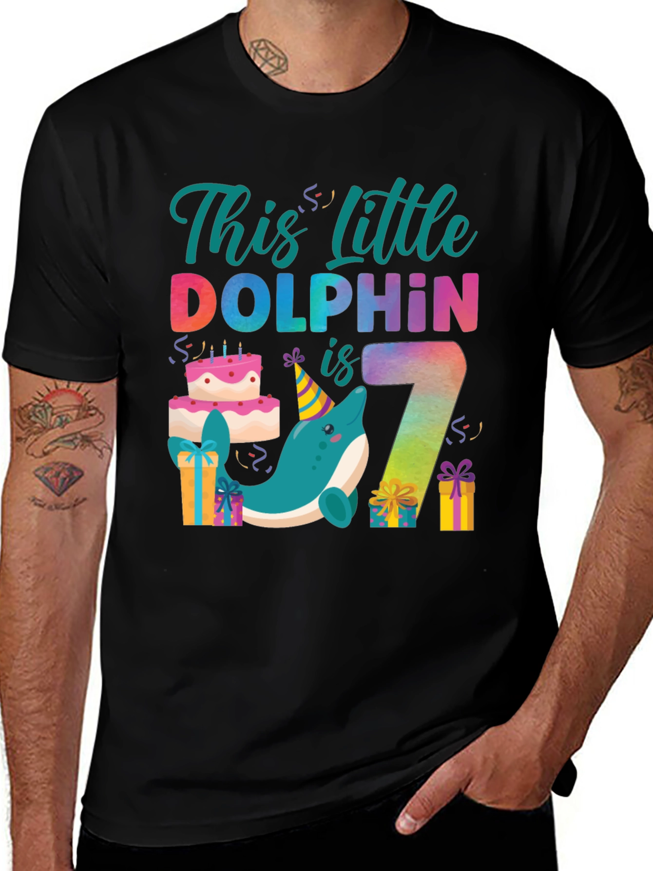 Variant 17 of This Little Dolphin is Seven T-Shirt