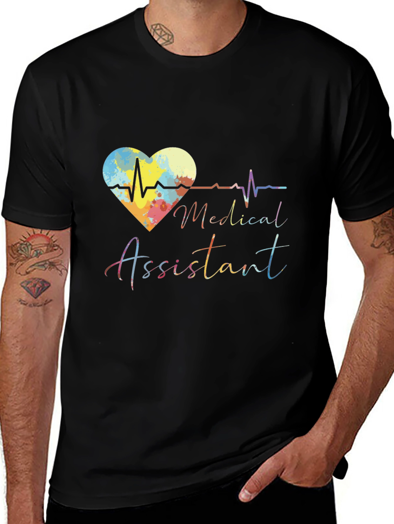 Variant 26 of Medical Assistant Heartbeat Graphic T-Shirt